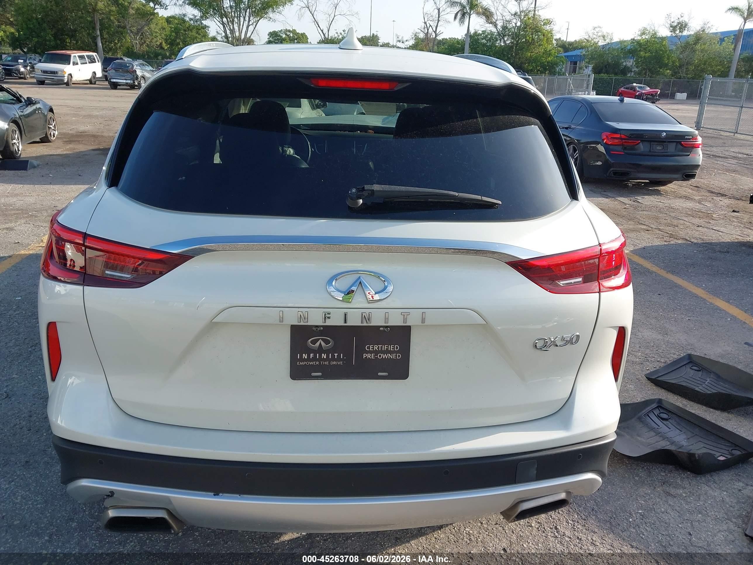 2021 Infiniti Qx50 Sensory White vin: 3PCAJ5CA9MF111768