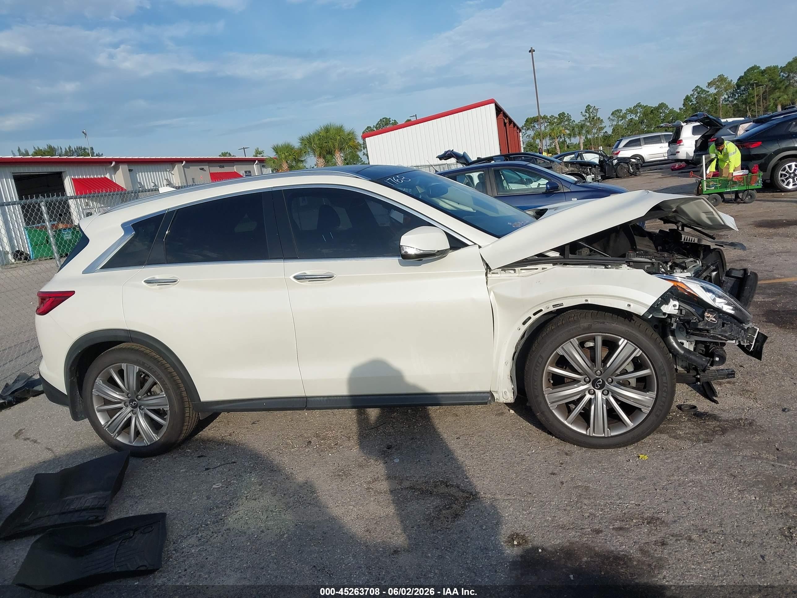 2021 Infiniti Qx50 Sensory White vin: 3PCAJ5CA9MF111768