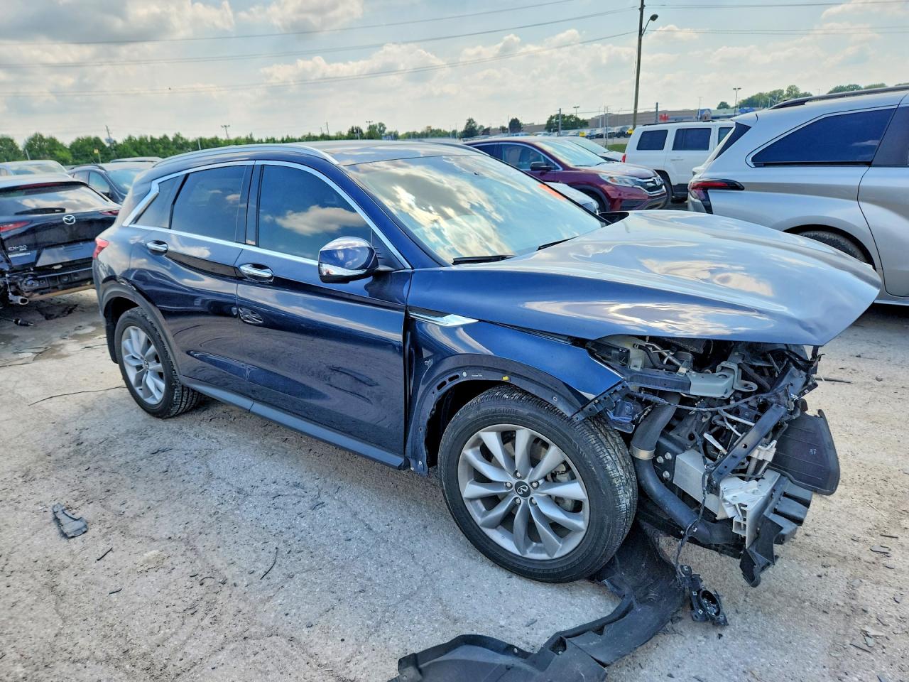 2021 Infiniti Qx50 Essential Blue vin: 3PCAJ5CB4MF110939