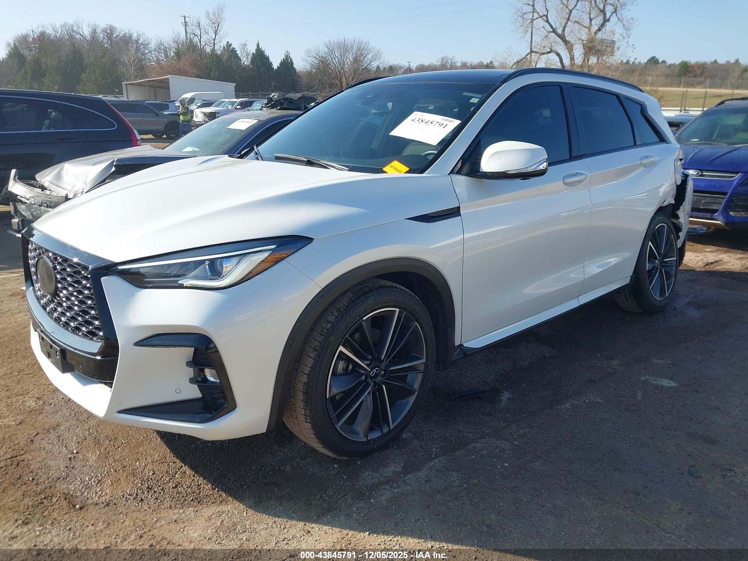 2025 Infiniti Qx50 Sport Awd White vin: 3PCAJ5FB2SF101908