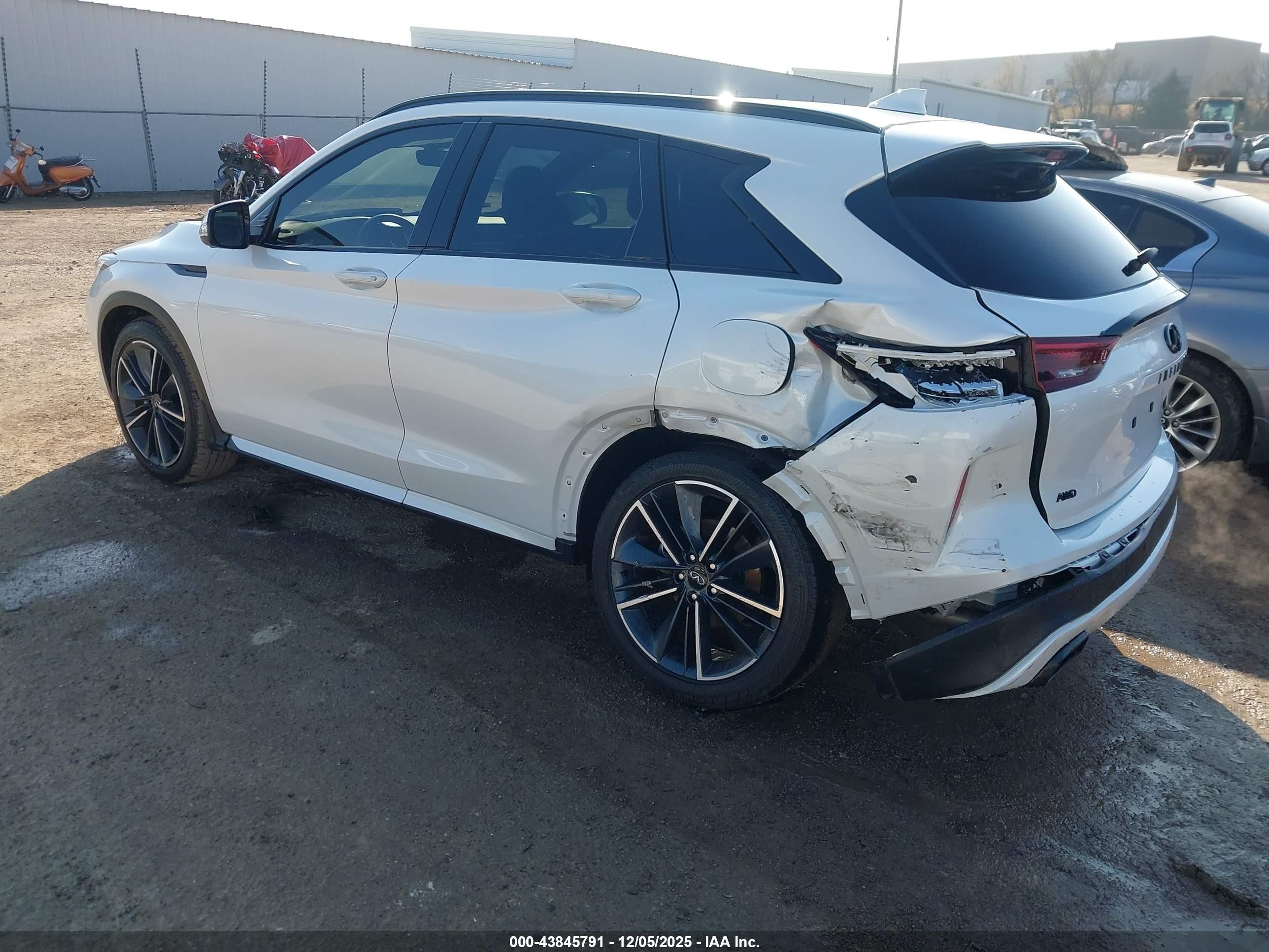 2025 Infiniti Qx50 Sport Awd White vin: 3PCAJ5FB2SF101908