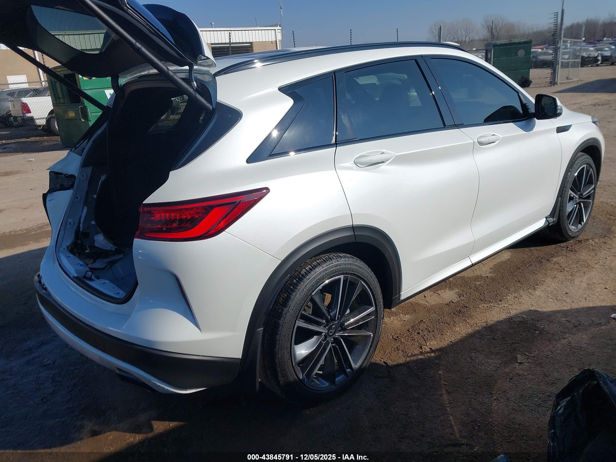2025 Infiniti Qx50 Sport Awd White vin: 3PCAJ5FB2SF101908