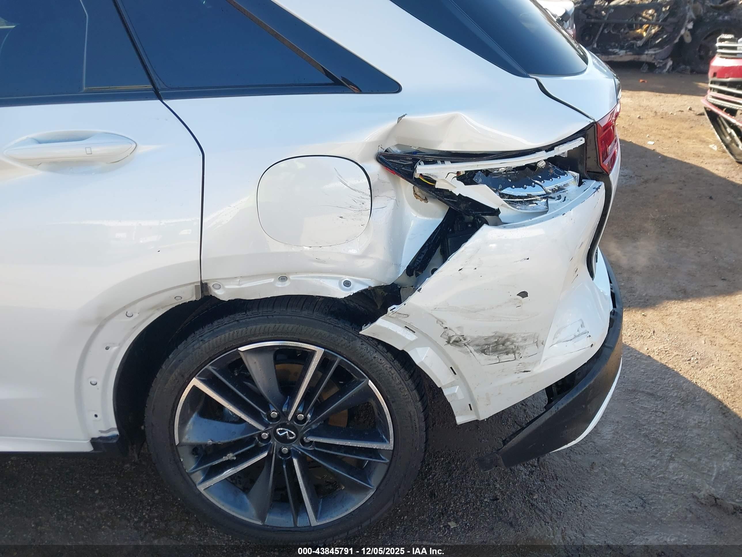 2025 Infiniti Qx50 Sport Awd White vin: 3PCAJ5FB2SF101908