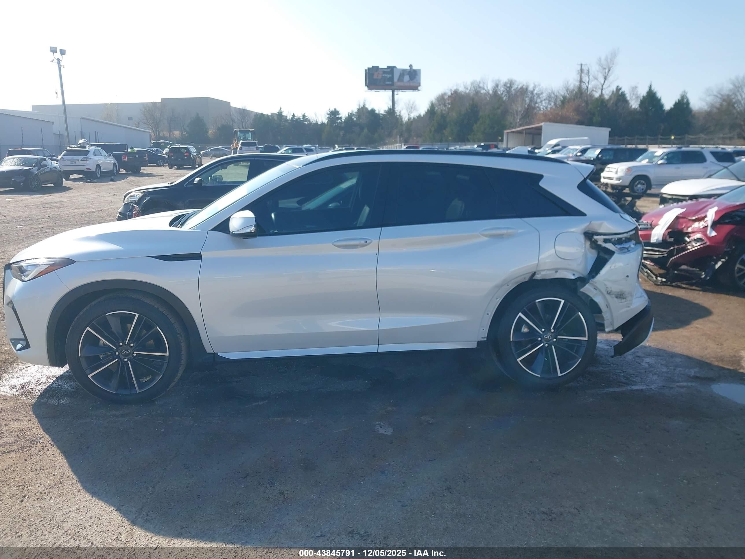 2025 Infiniti Qx50 Sport Awd White vin: 3PCAJ5FB2SF101908