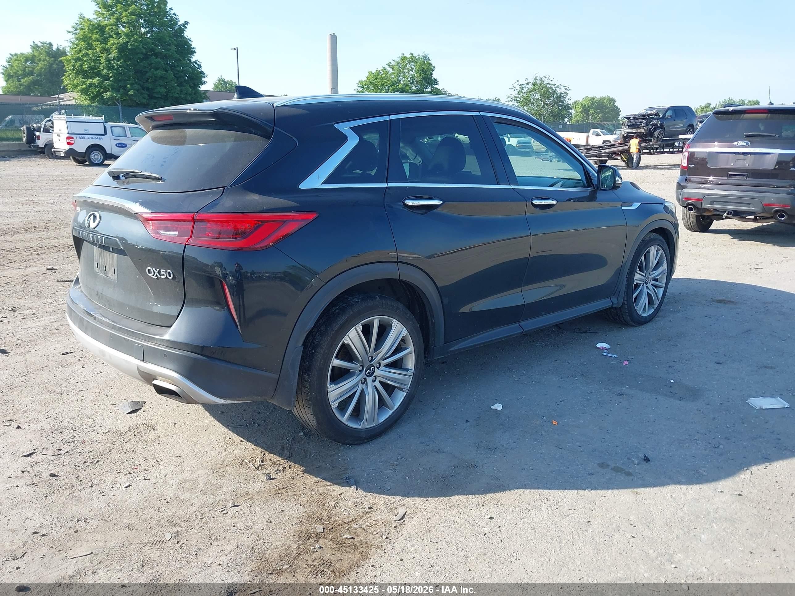2020 Infiniti Qx50 Sensory Черный vin: 3PCAJ5M15LF121419