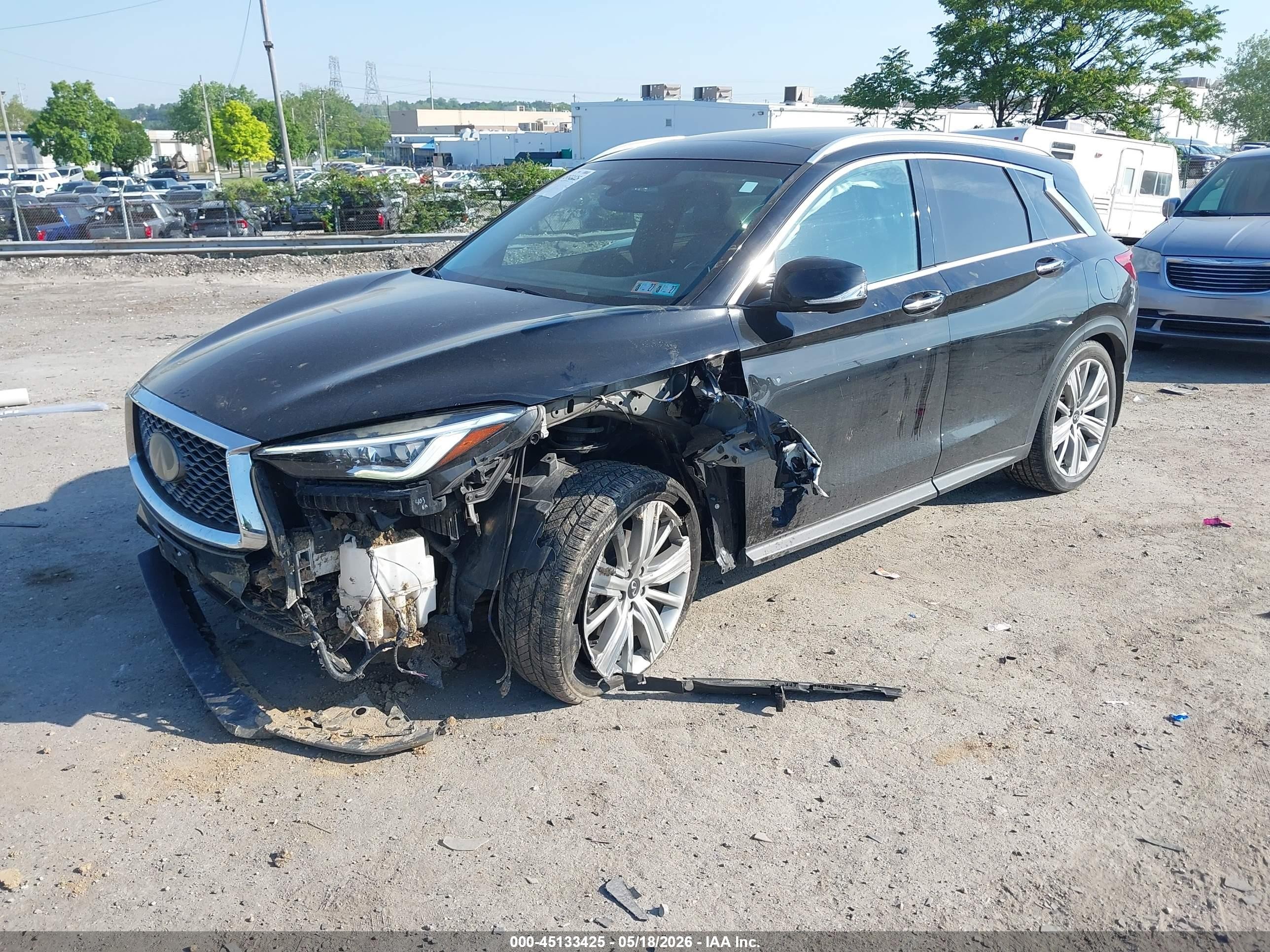 2020 Infiniti Qx50 Sensory Черный vin: 3PCAJ5M15LF121419