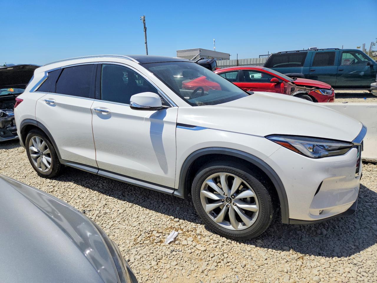 2019 Infiniti Qx50 Luxe White vin: 3PCAJ5M17KF126202