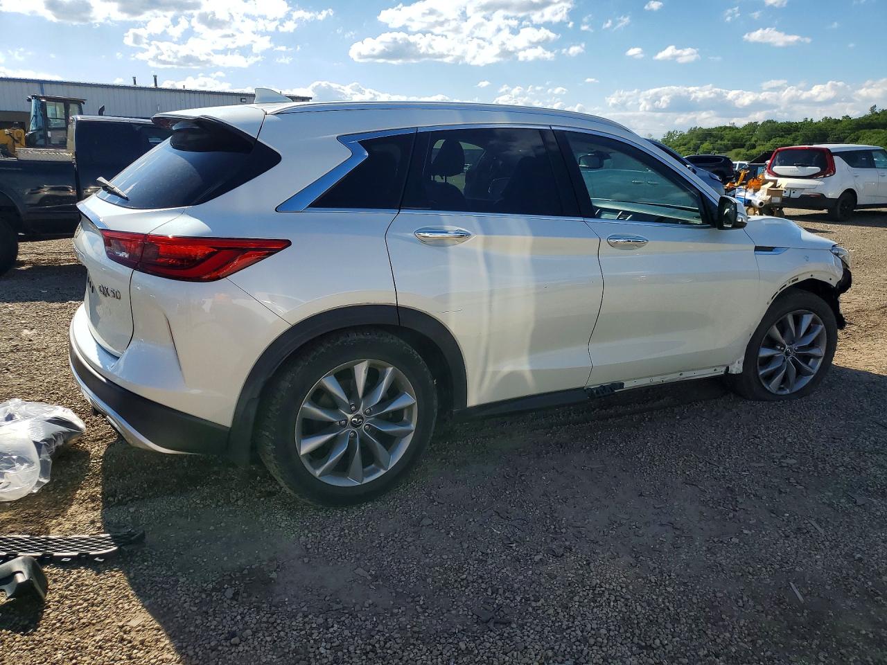 2019 Infiniti Qx50 Luxe White vin: 3PCAJ5M33KF137067