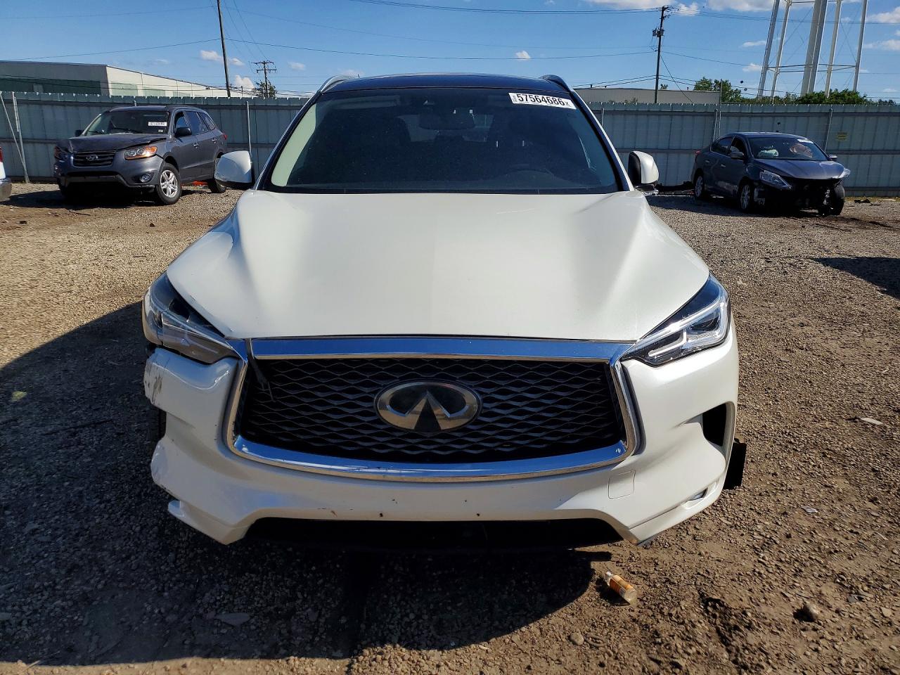 2019 Infiniti Qx50 Luxe White vin: 3PCAJ5M33KF137067