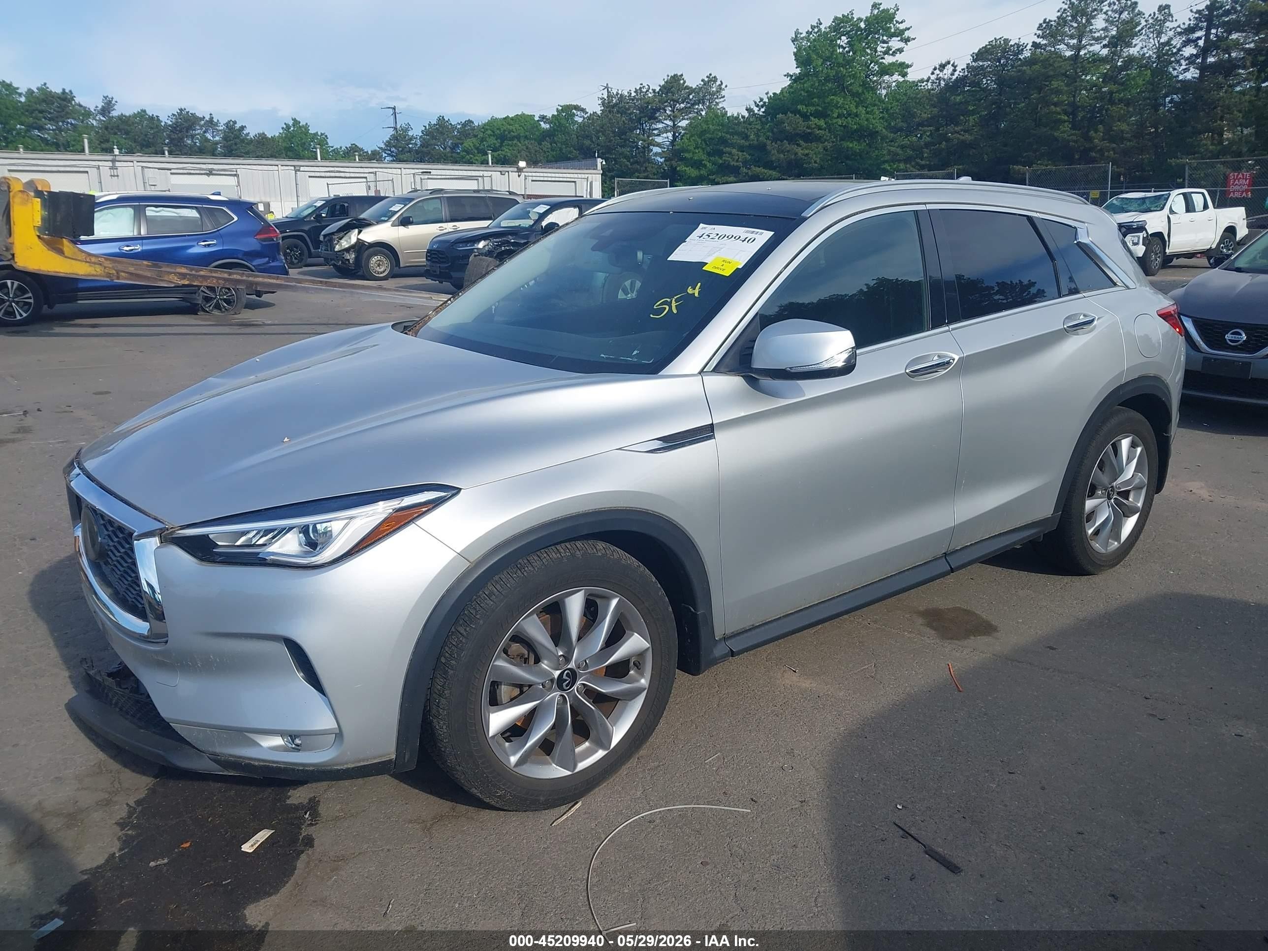 2020 Infiniti Qx50 Luxe Awd Silver vin: 3PCAJ5M33LF100571