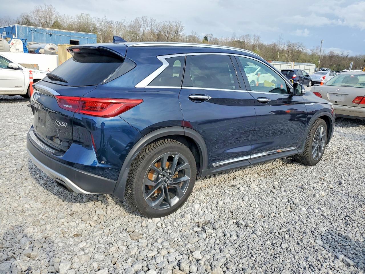 2019 Infiniti Qx50 Essential Blue vin: 3PCAJ5M34KF125378