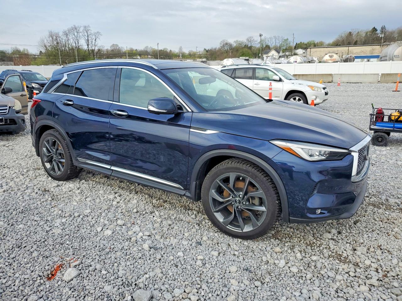 2019 Infiniti Qx50 Essential Blue vin: 3PCAJ5M34KF125378