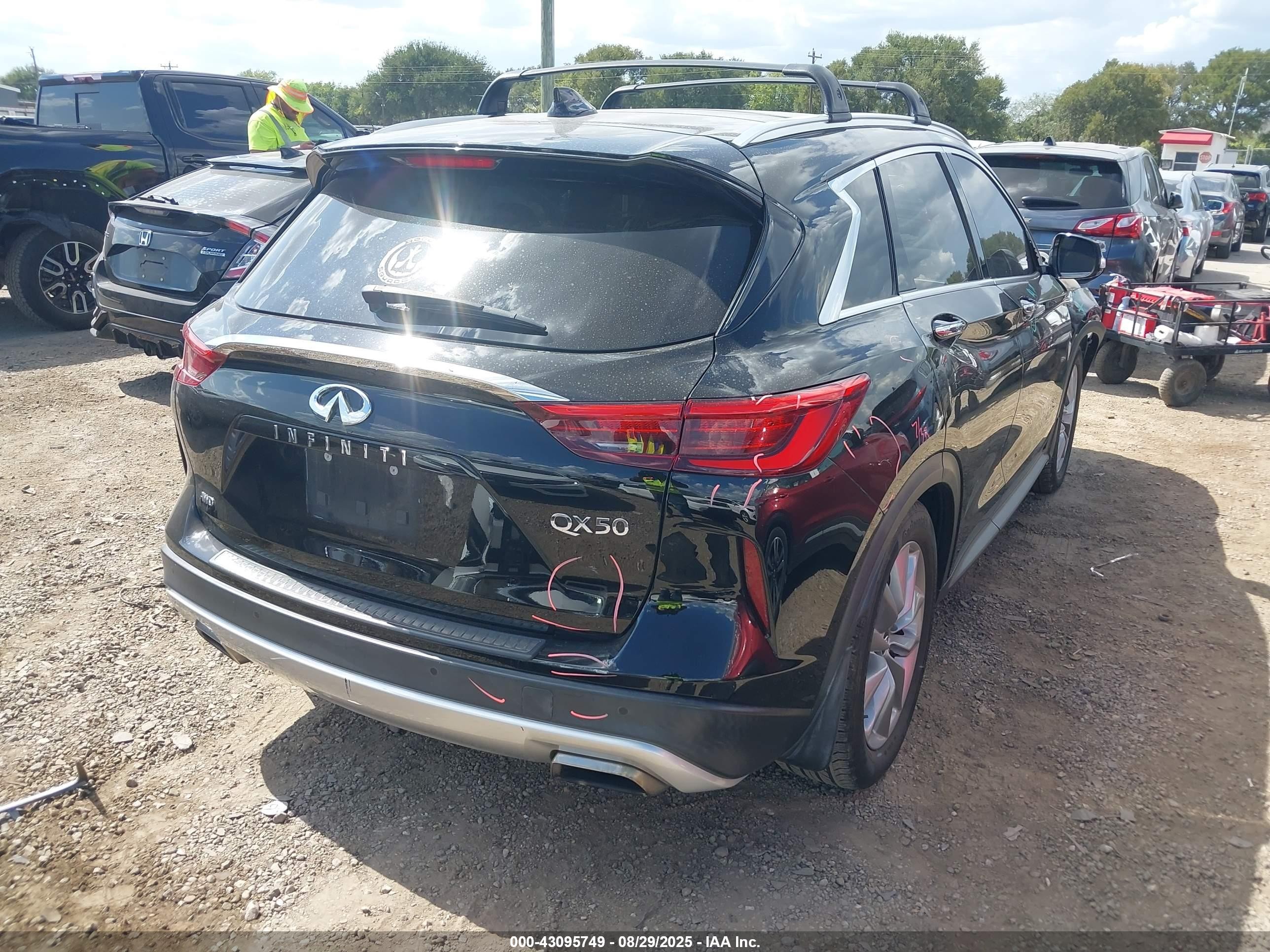 2020 Infiniti Qx50 Essential Awd Black vin: 3PCAJ5M38LF103417