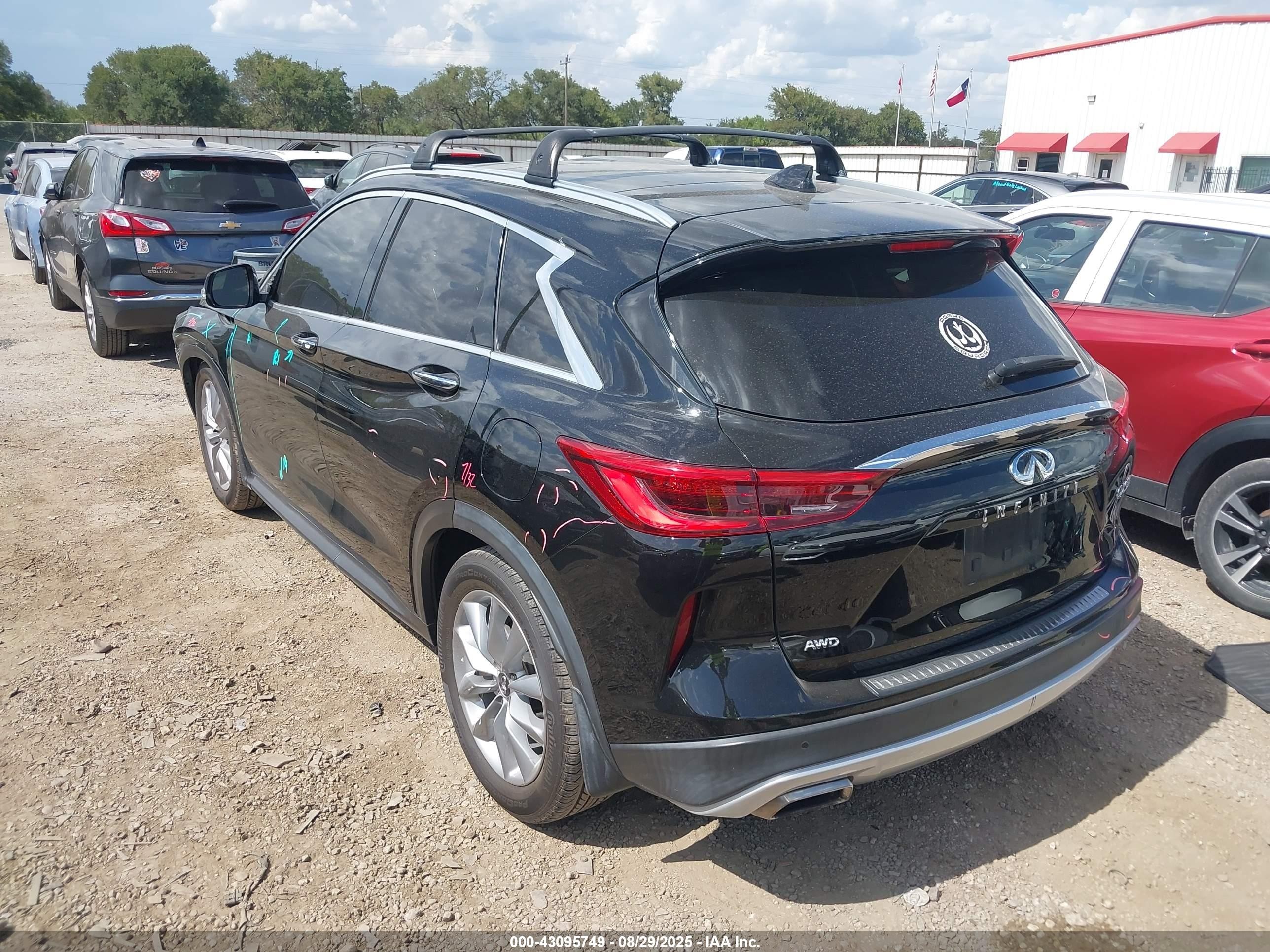 2020 Infiniti Qx50 Essential Awd Black vin: 3PCAJ5M38LF103417