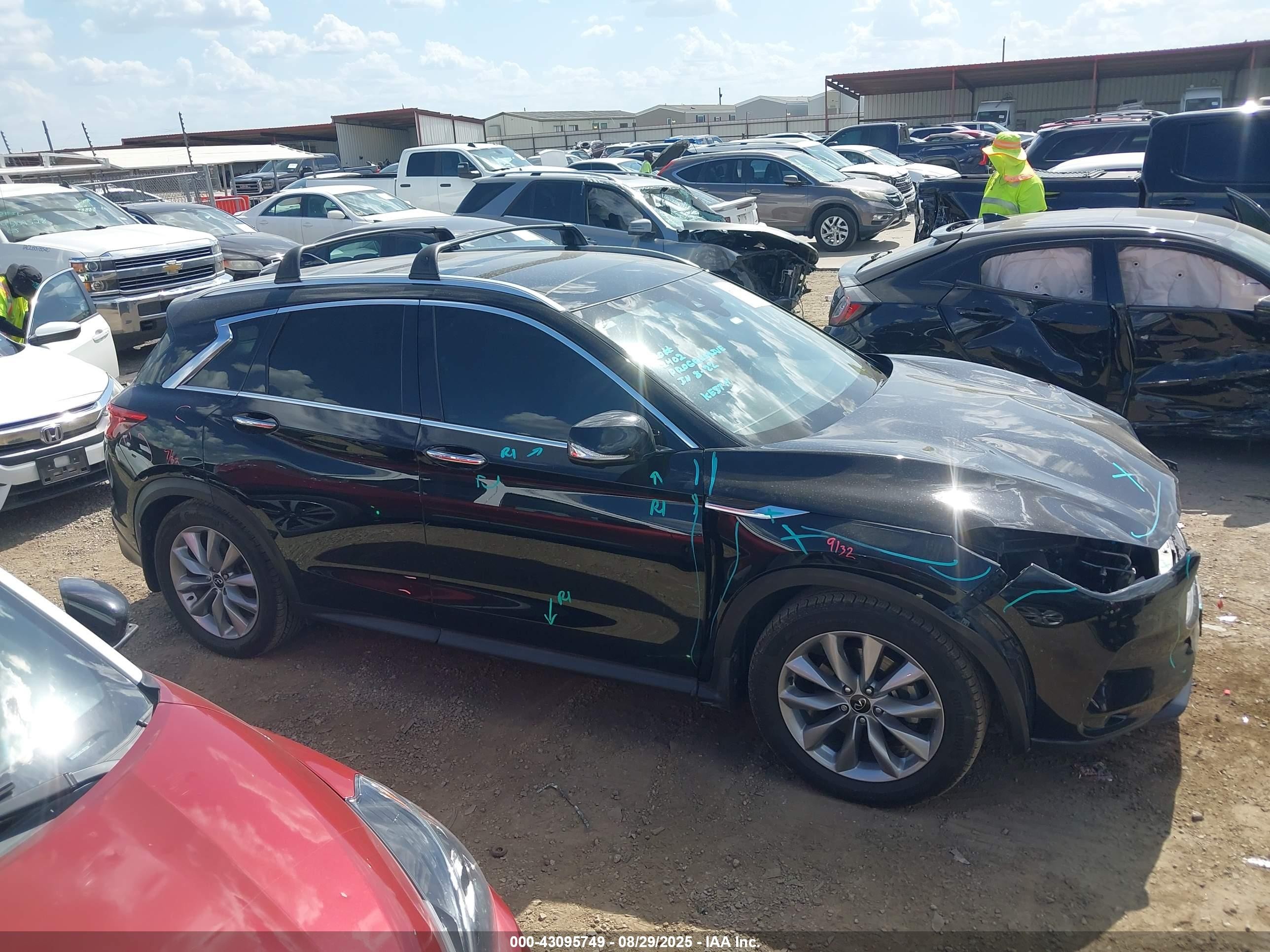 2020 Infiniti Qx50 Essential Awd Black vin: 3PCAJ5M38LF103417