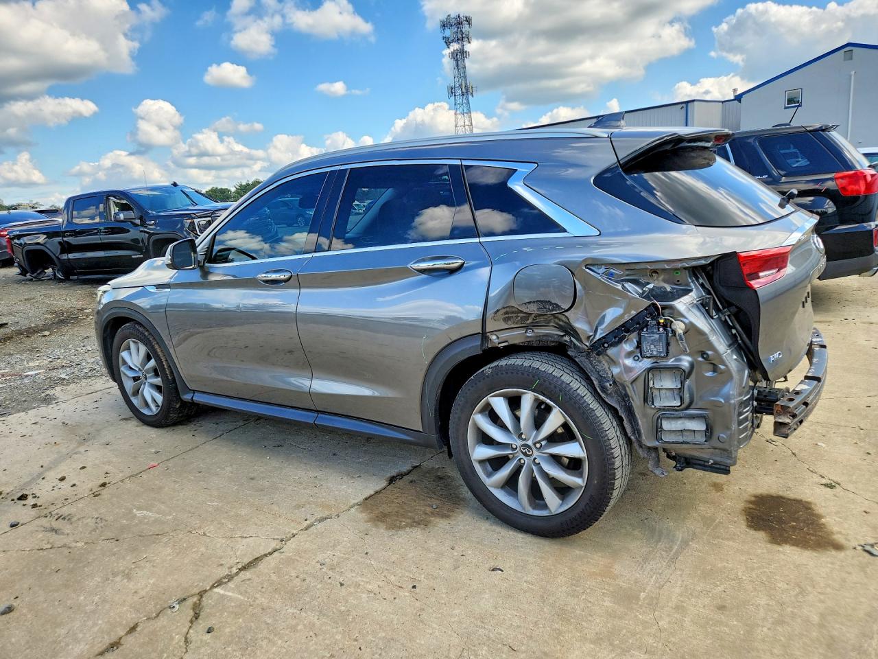 2019 Infiniti Qx50 Luxe Gray vin: 3PCAJ5M39KF122489