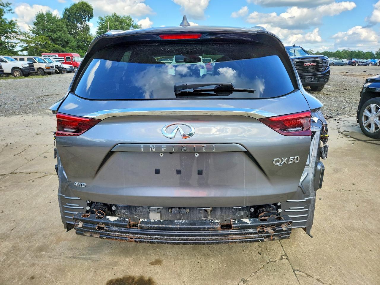 2019 Infiniti Qx50 Luxe Gray vin: 3PCAJ5M39KF122489