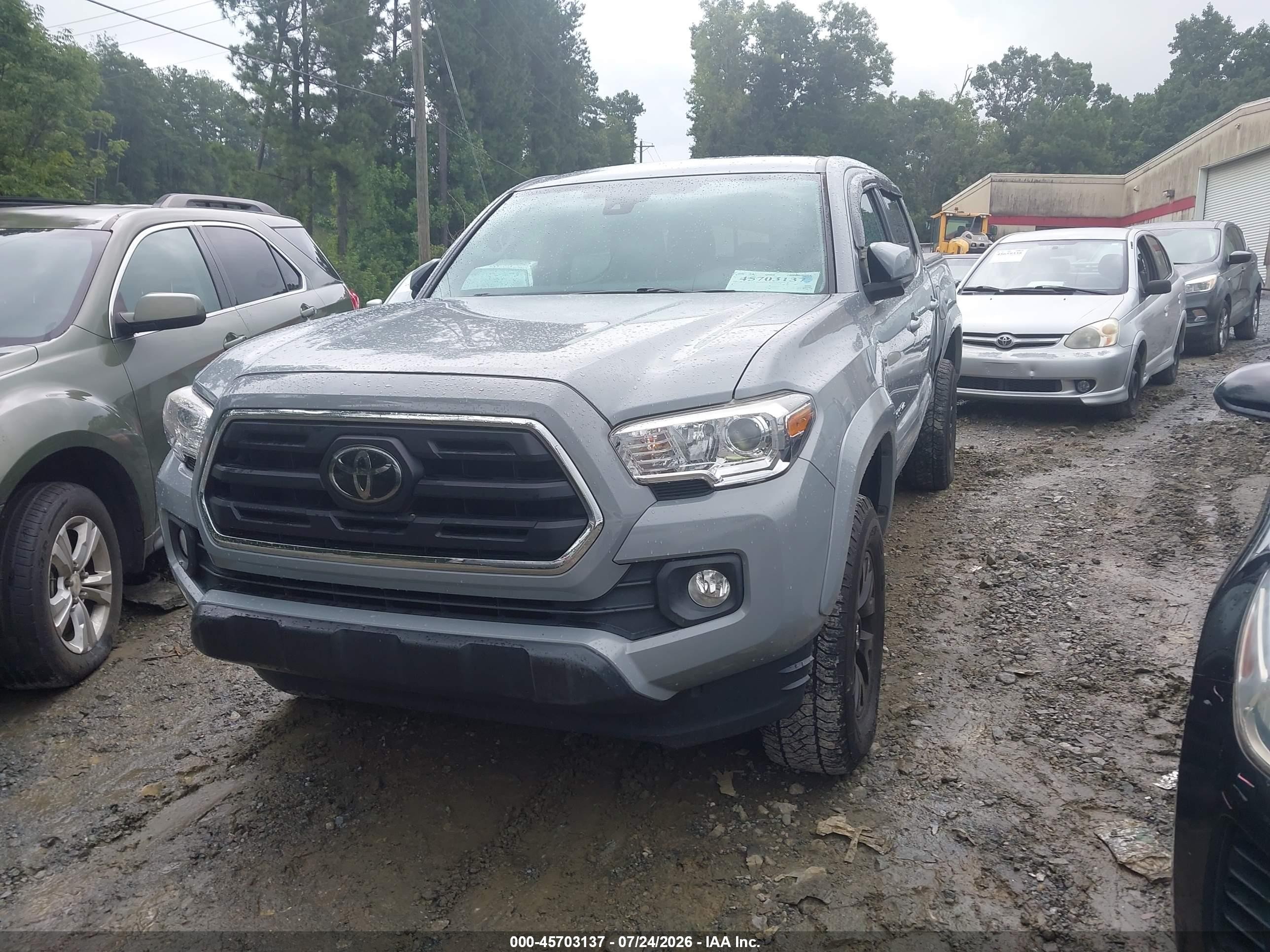 2019 Toyota Tacoma Sr5 V6 Серебряный vin: 3TMAZ5CN5KM093371