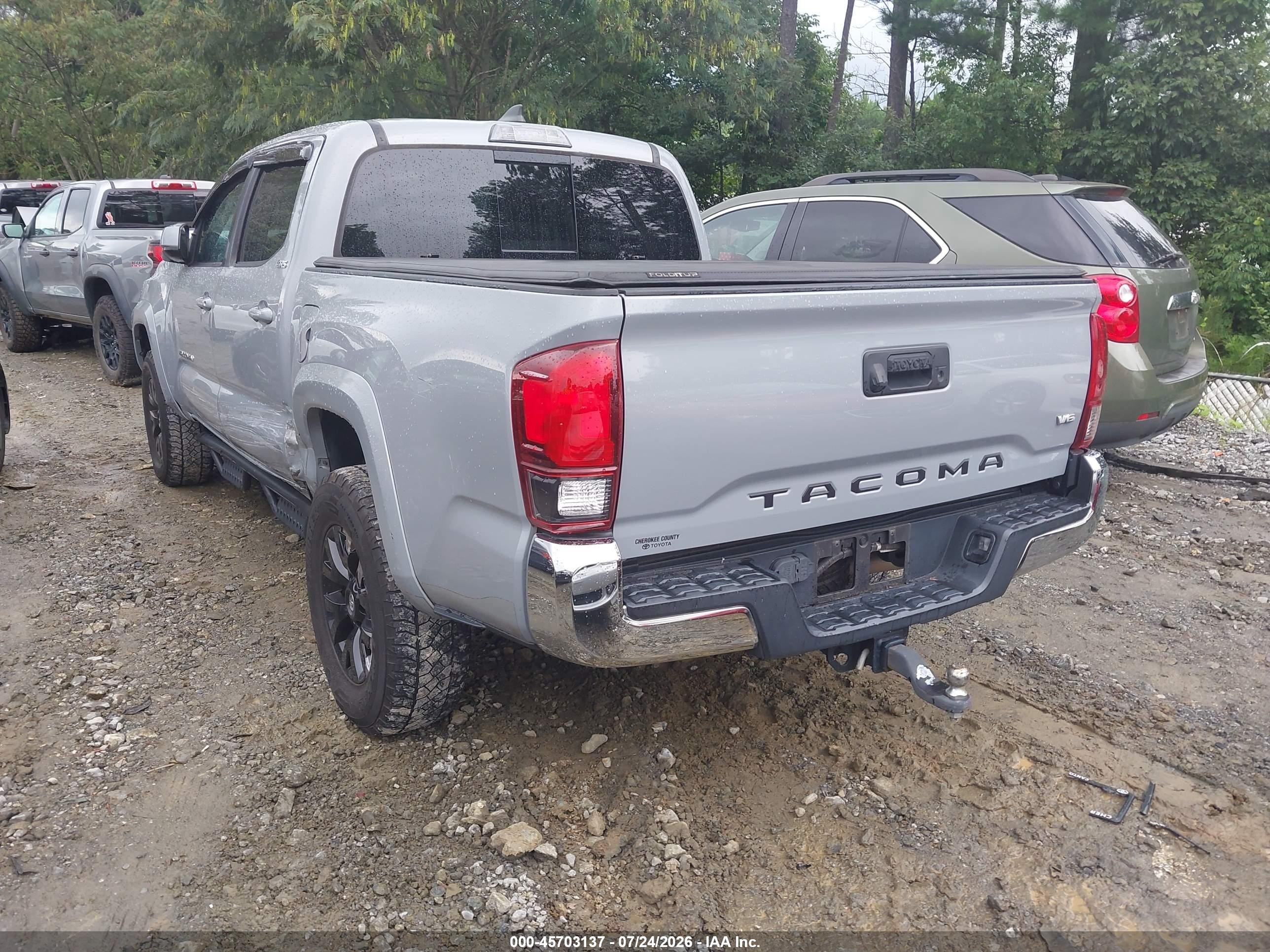 2019 Toyota Tacoma Sr5 V6 Серебряный vin: 3TMAZ5CN5KM093371