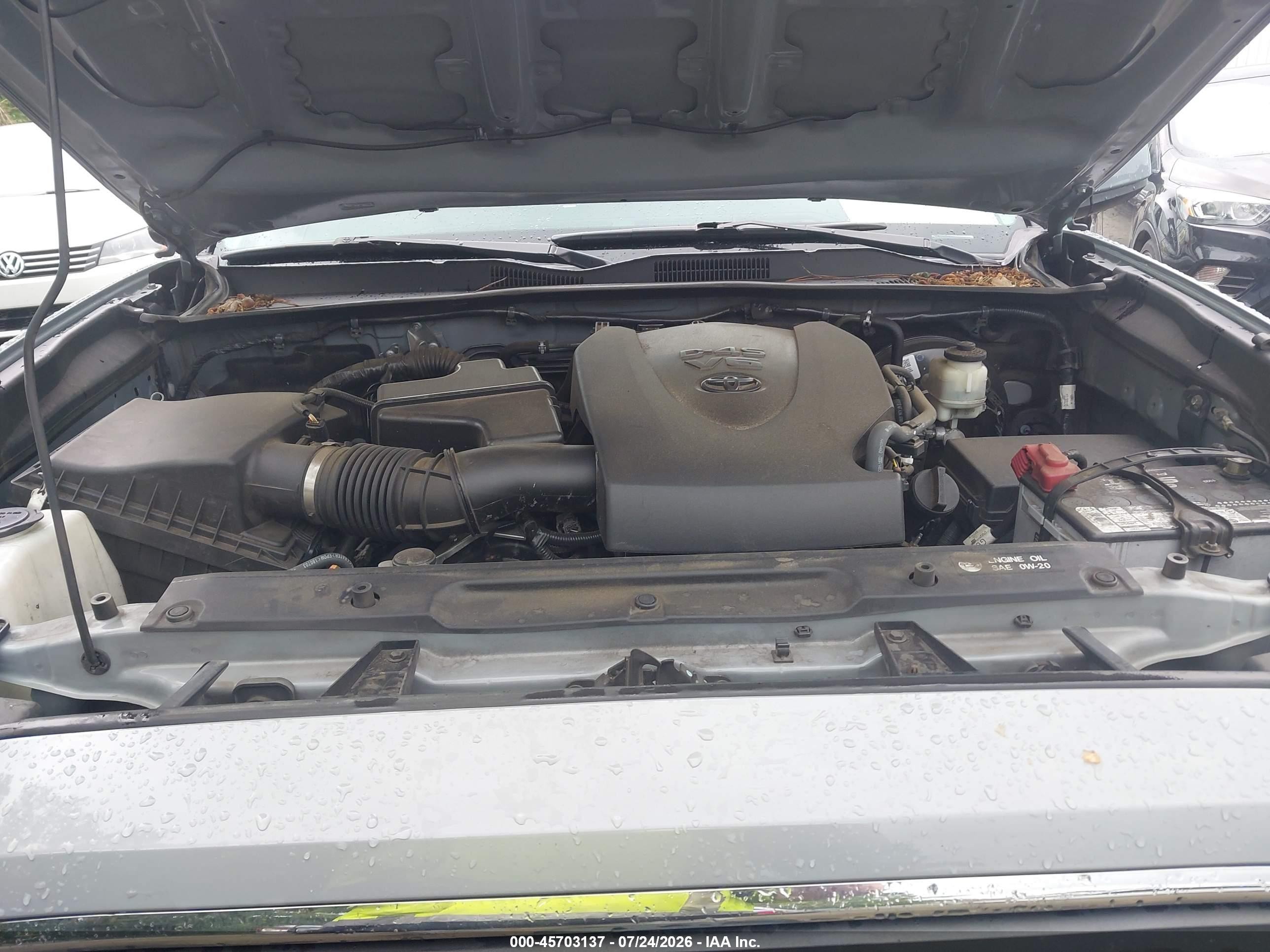 2019 Toyota Tacoma Sr5 V6 Серебряный vin: 3TMAZ5CN5KM093371