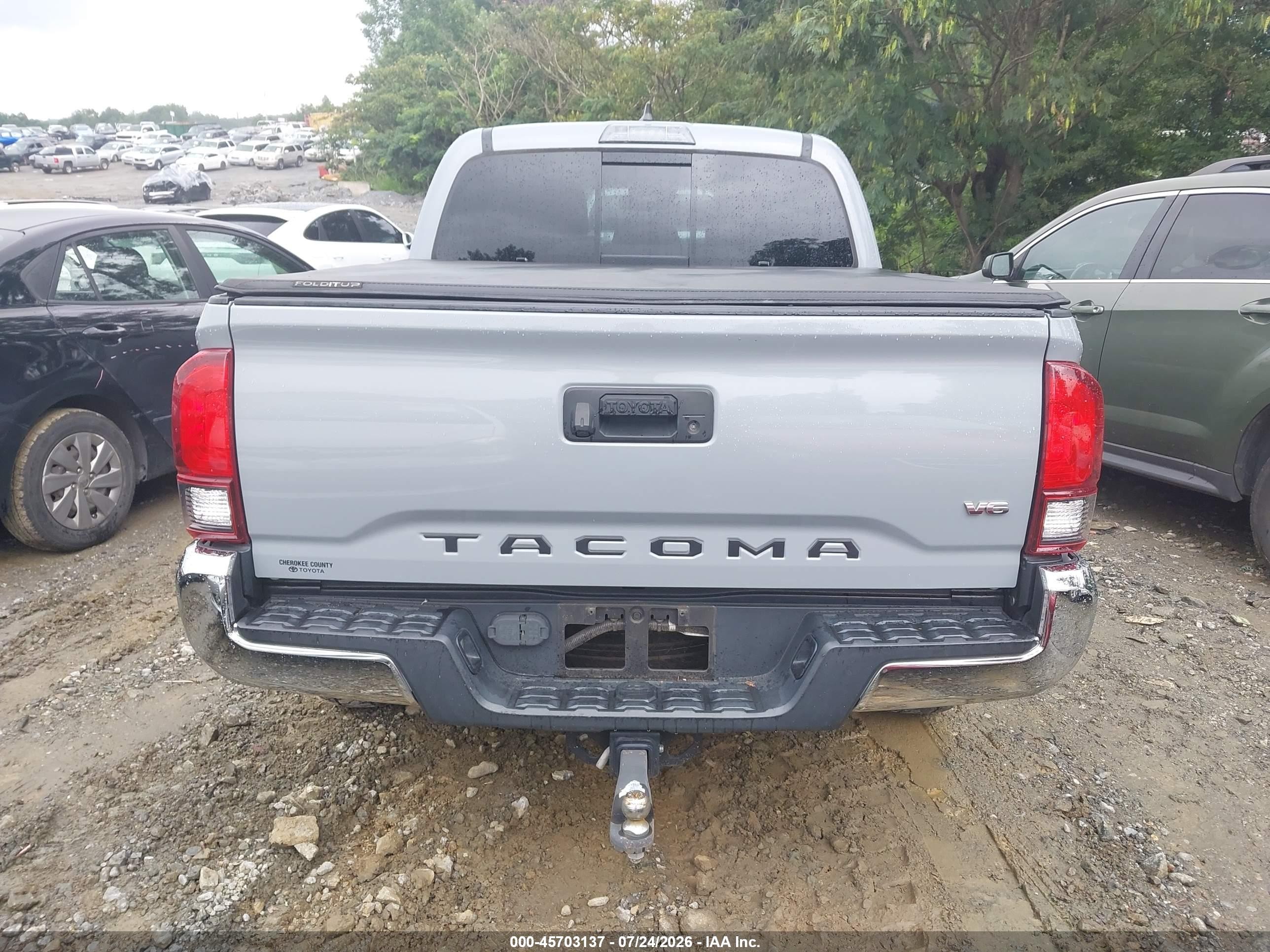 2019 Toyota Tacoma Sr5 V6 Серебряный vin: 3TMAZ5CN5KM093371