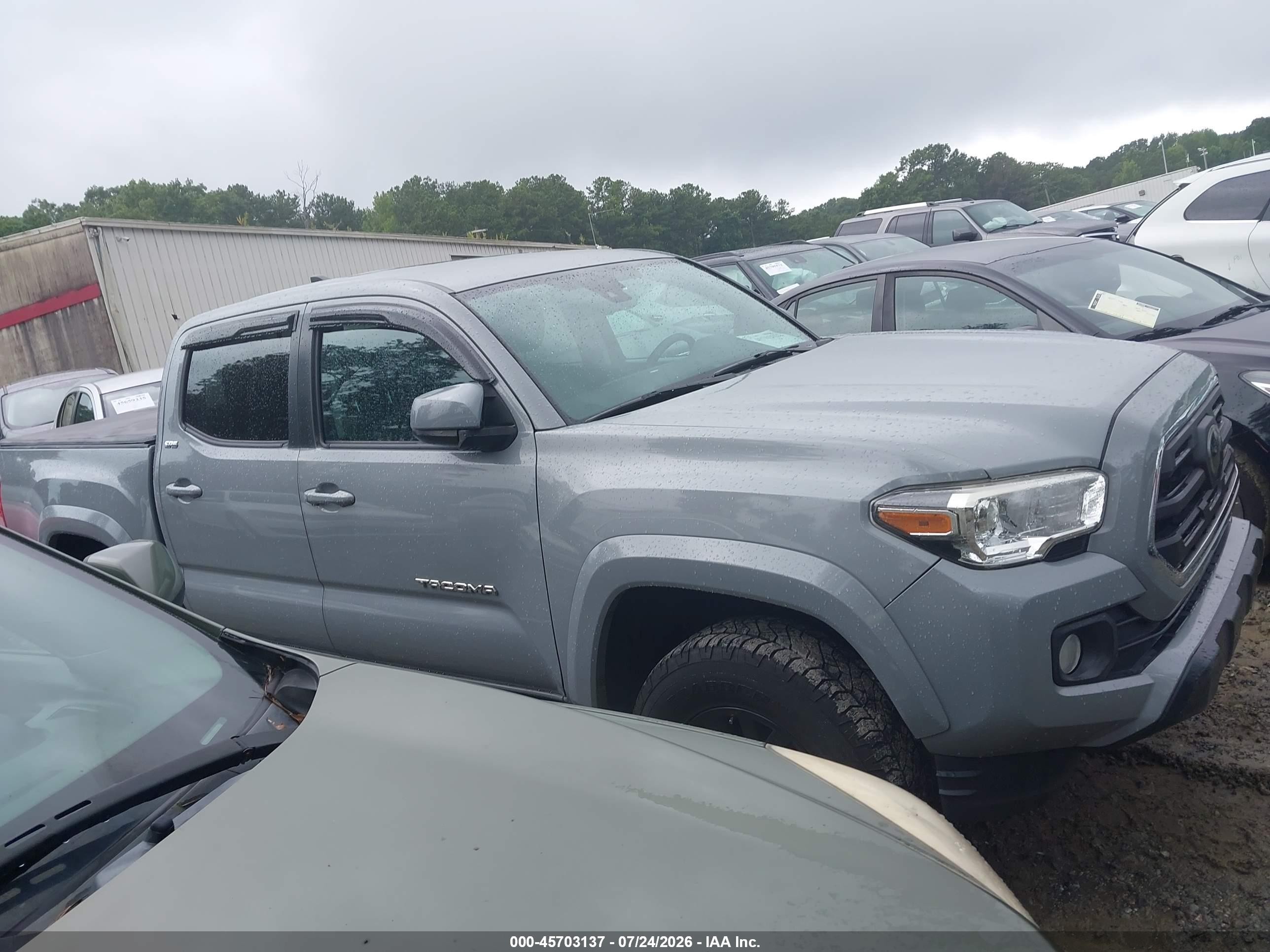 2019 Toyota Tacoma Sr5 V6 Серебряный vin: 3TMAZ5CN5KM093371