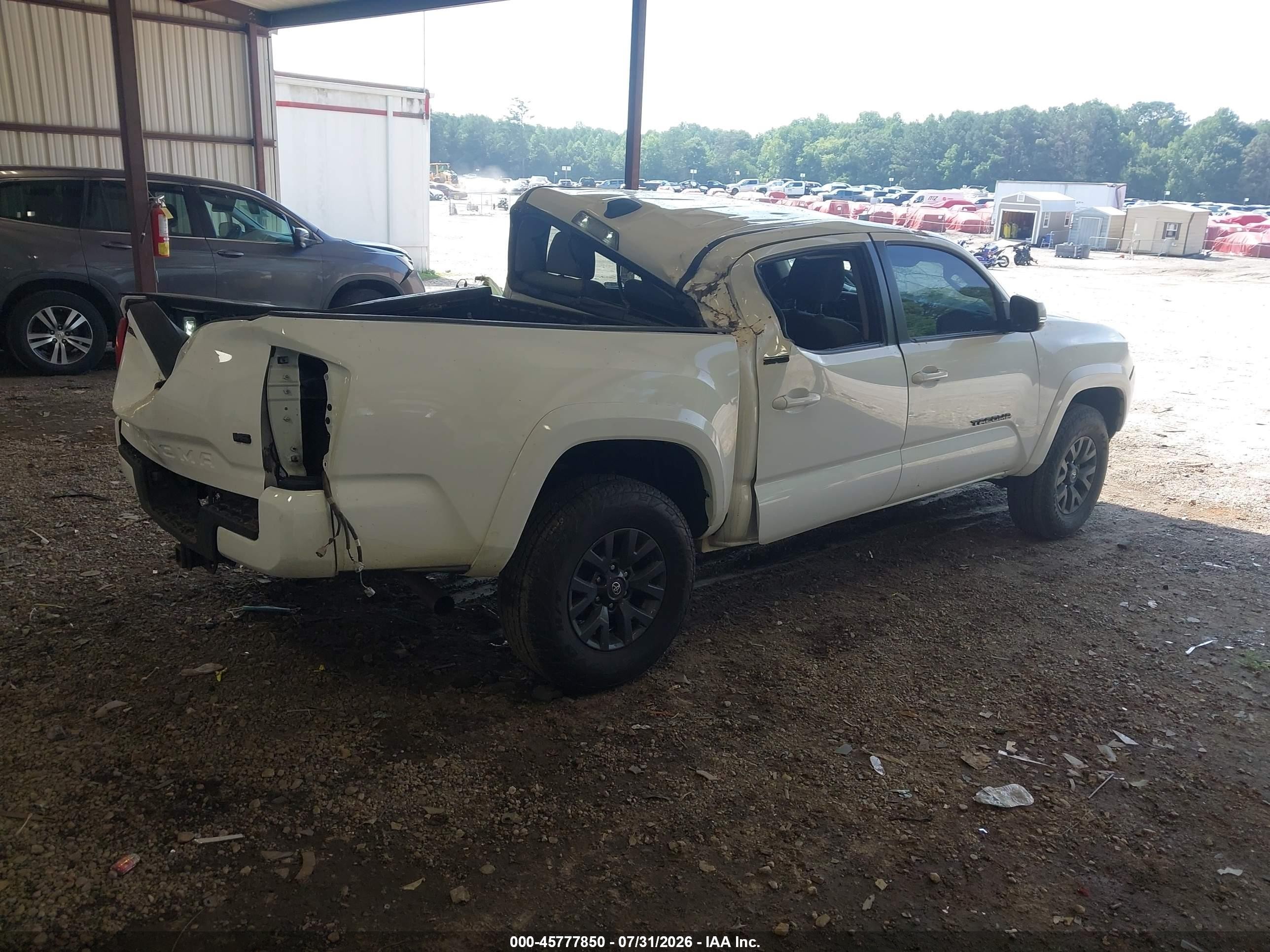 2023 Toyota Tacoma Sr5 V6 White vin: 3TMAZ5CN9PM215995