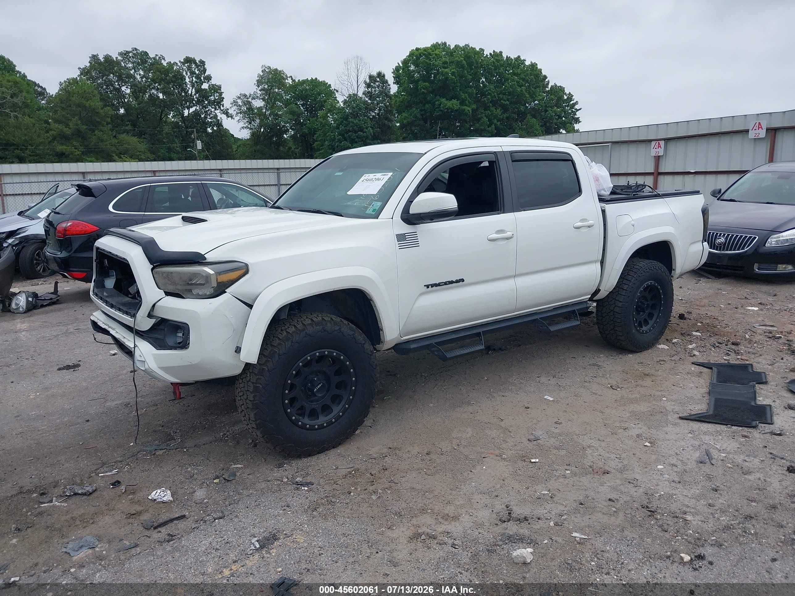2021 Toyota Tacoma Trd Sport Белый vin: 3TMCZ5AN0MM445528