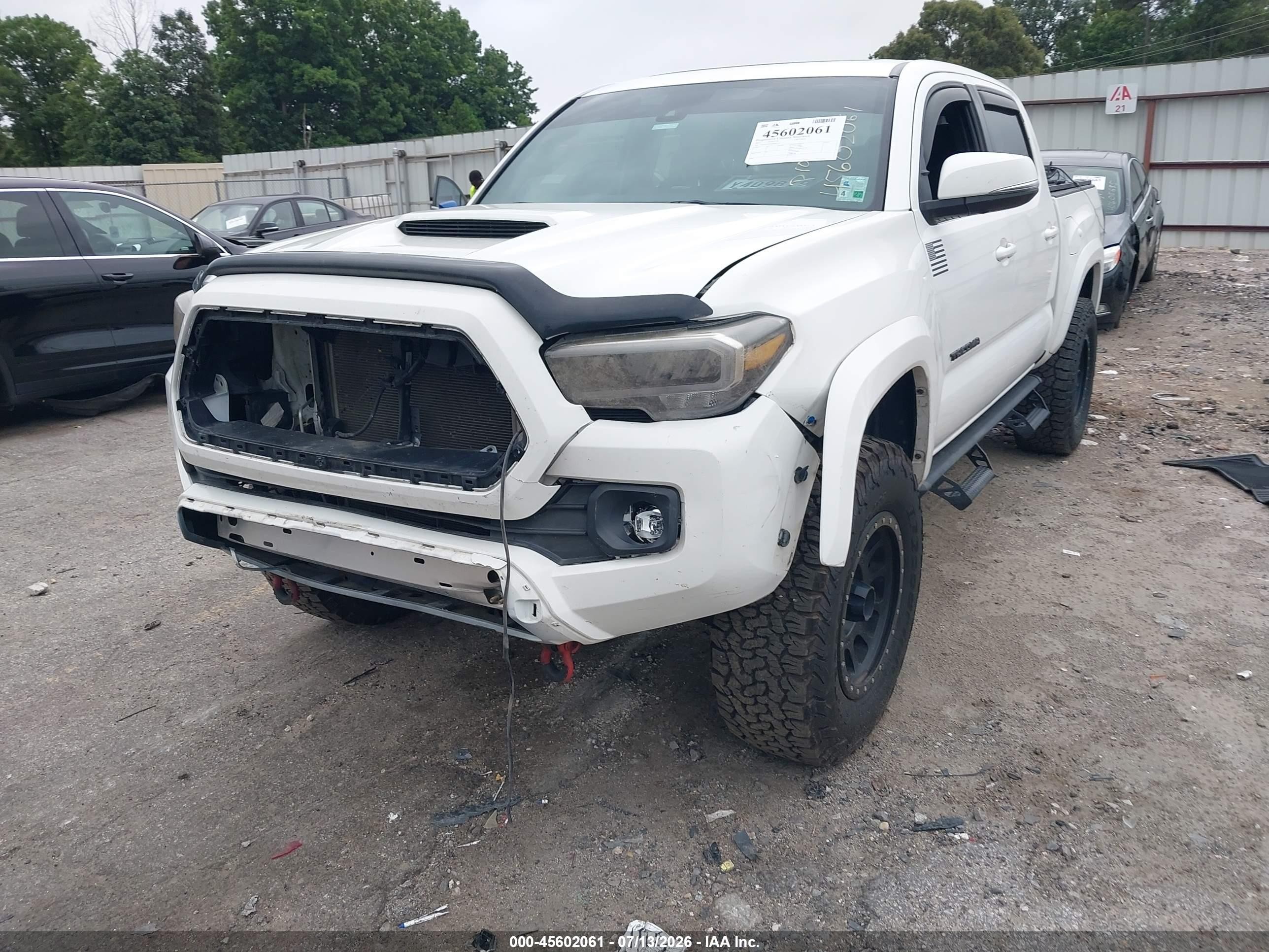 2021 Toyota Tacoma Trd Sport Белый vin: 3TMCZ5AN0MM445528