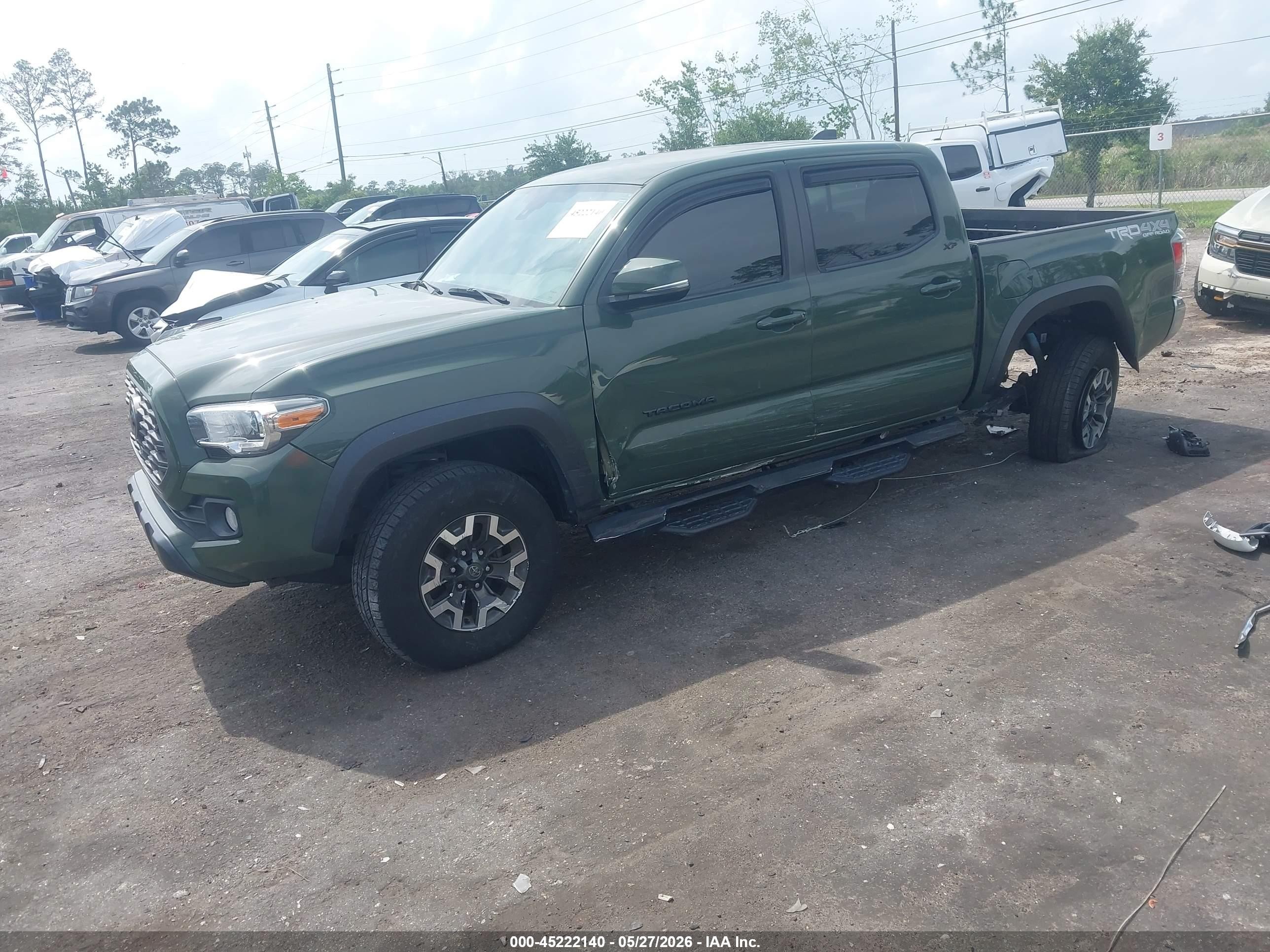 2021 Toyota Tacoma Trd Off-road Green vin: 3TMCZ5AN1MM446798