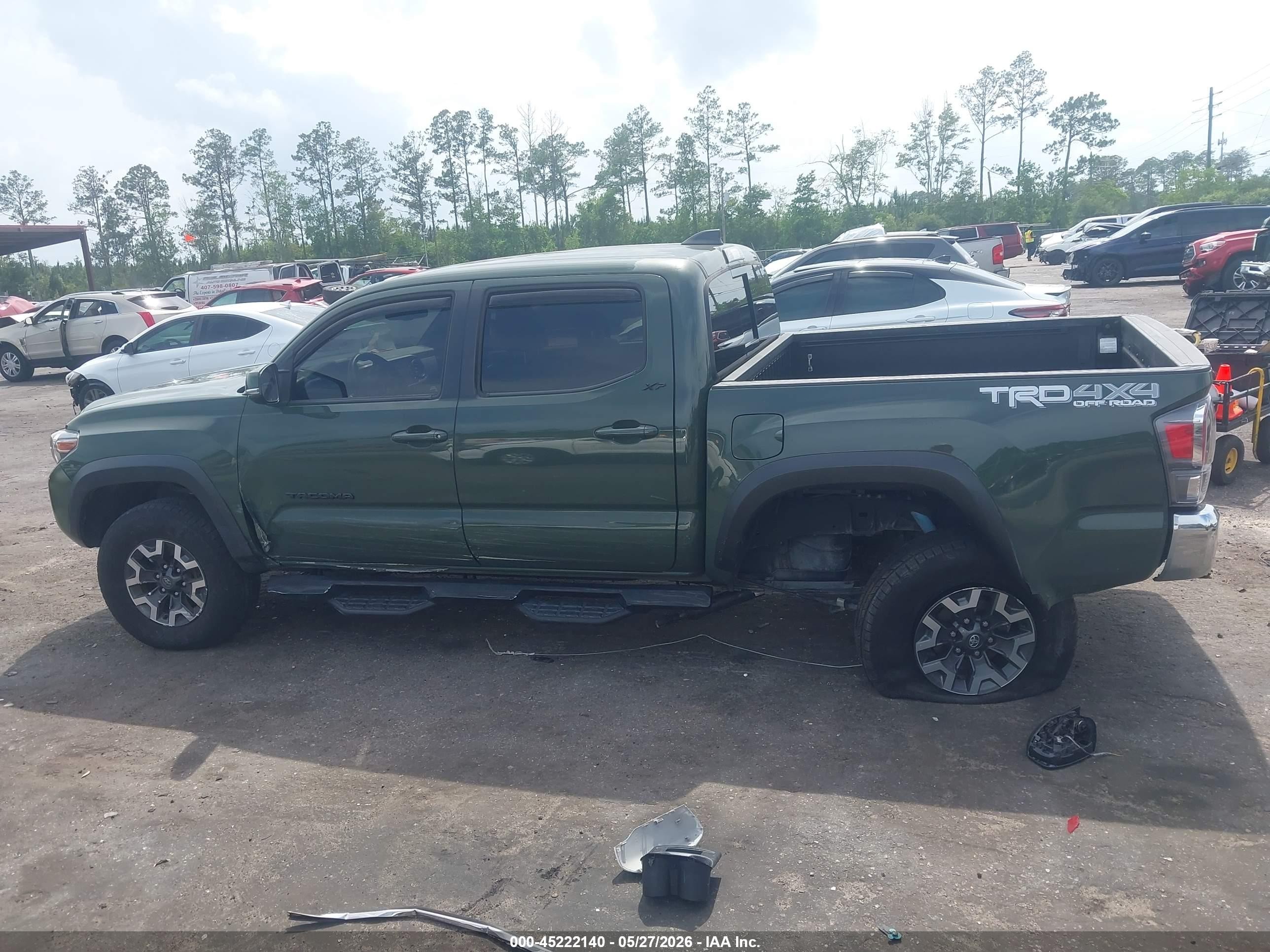 2021 Toyota Tacoma Trd Off-road Green vin: 3TMCZ5AN1MM446798