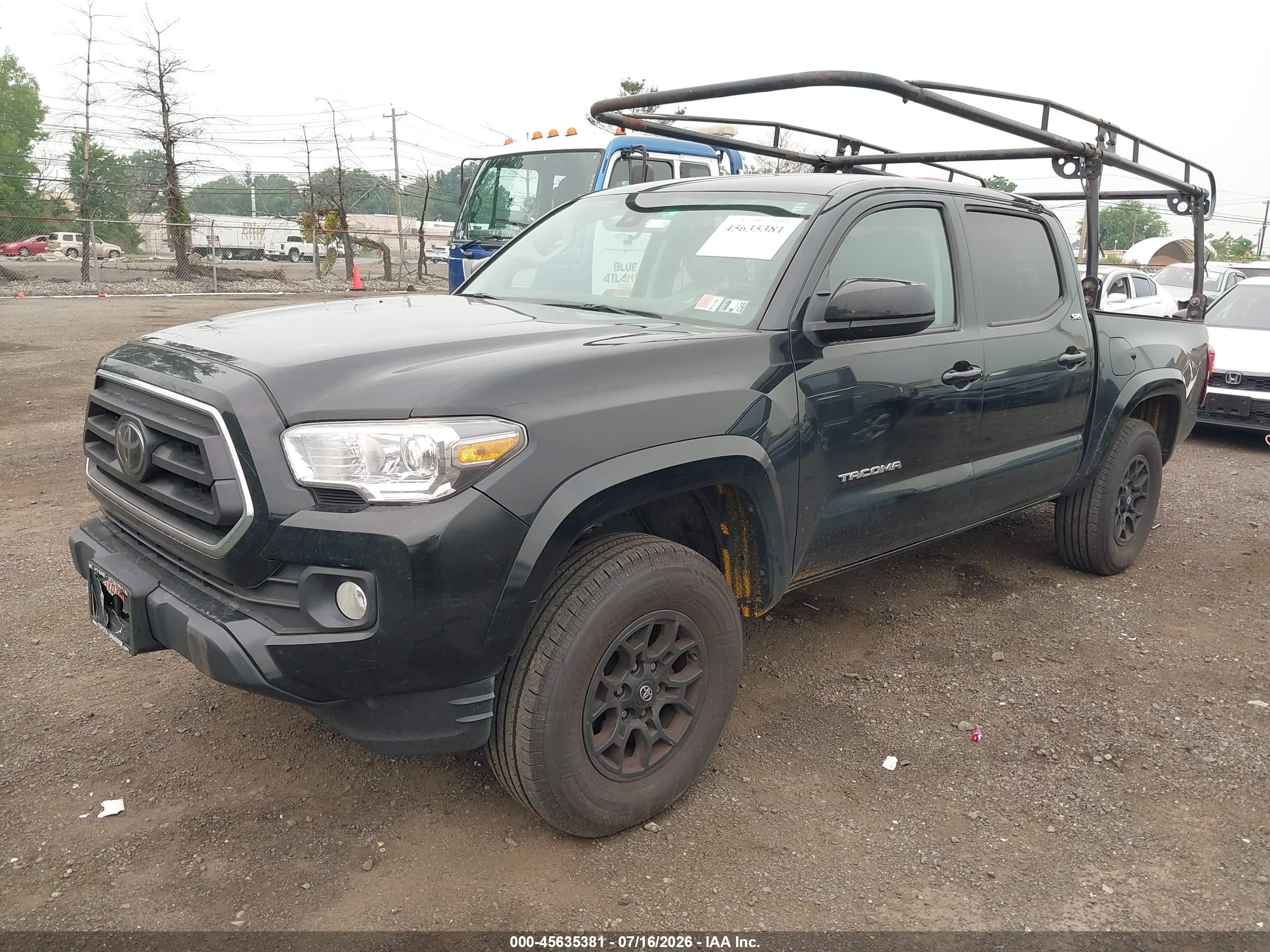 2022 Toyota Tacoma Sr5 V6 Black vin: 3TMCZ5AN3NM460459