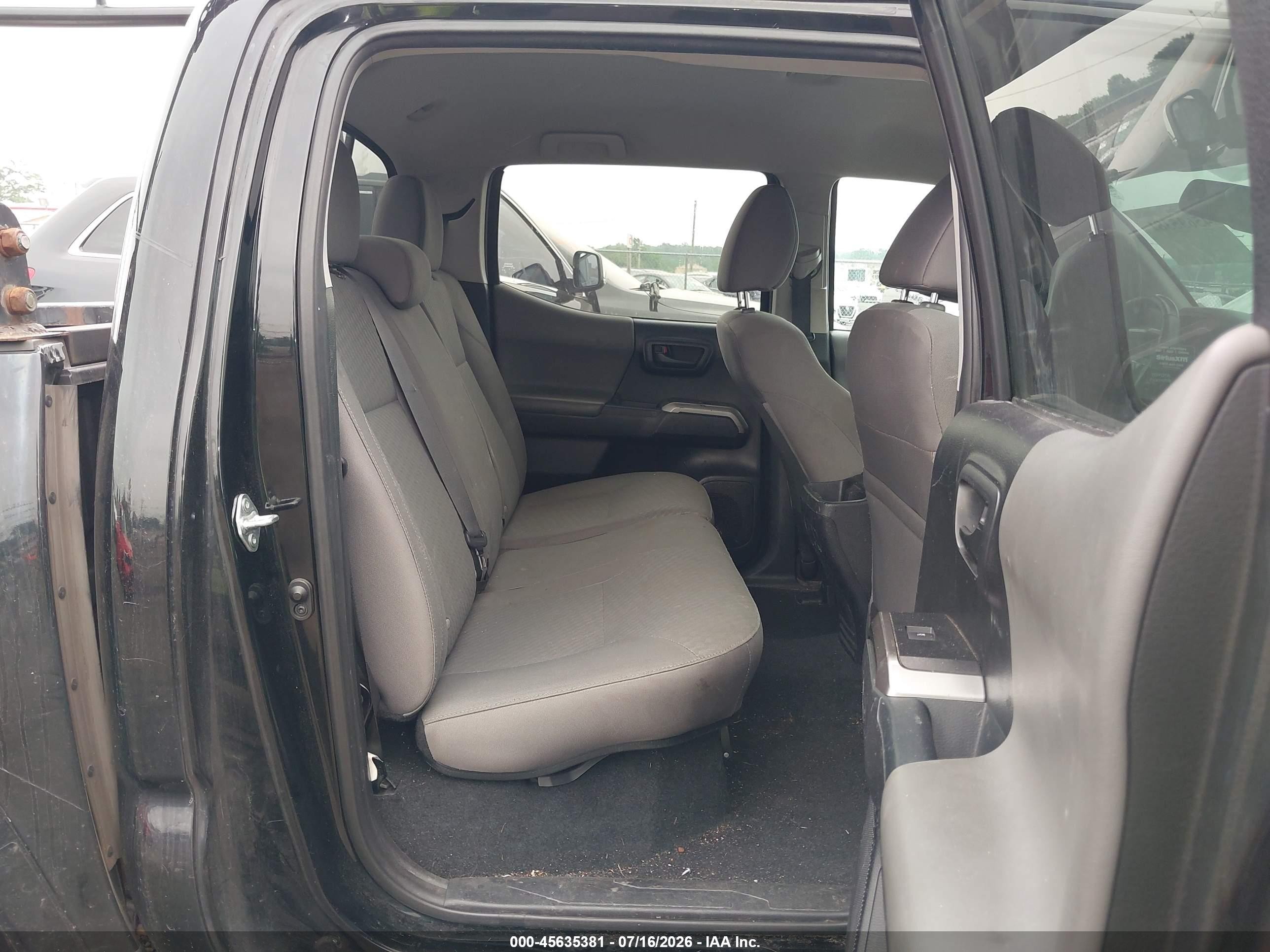 2022 Toyota Tacoma Sr5 V6 Black vin: 3TMCZ5AN3NM460459
