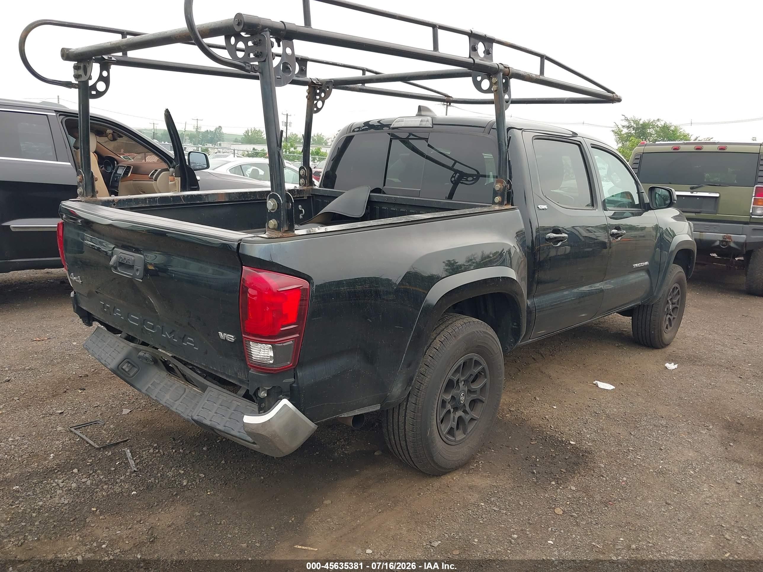 2022 Toyota Tacoma Sr5 V6 Black vin: 3TMCZ5AN3NM460459