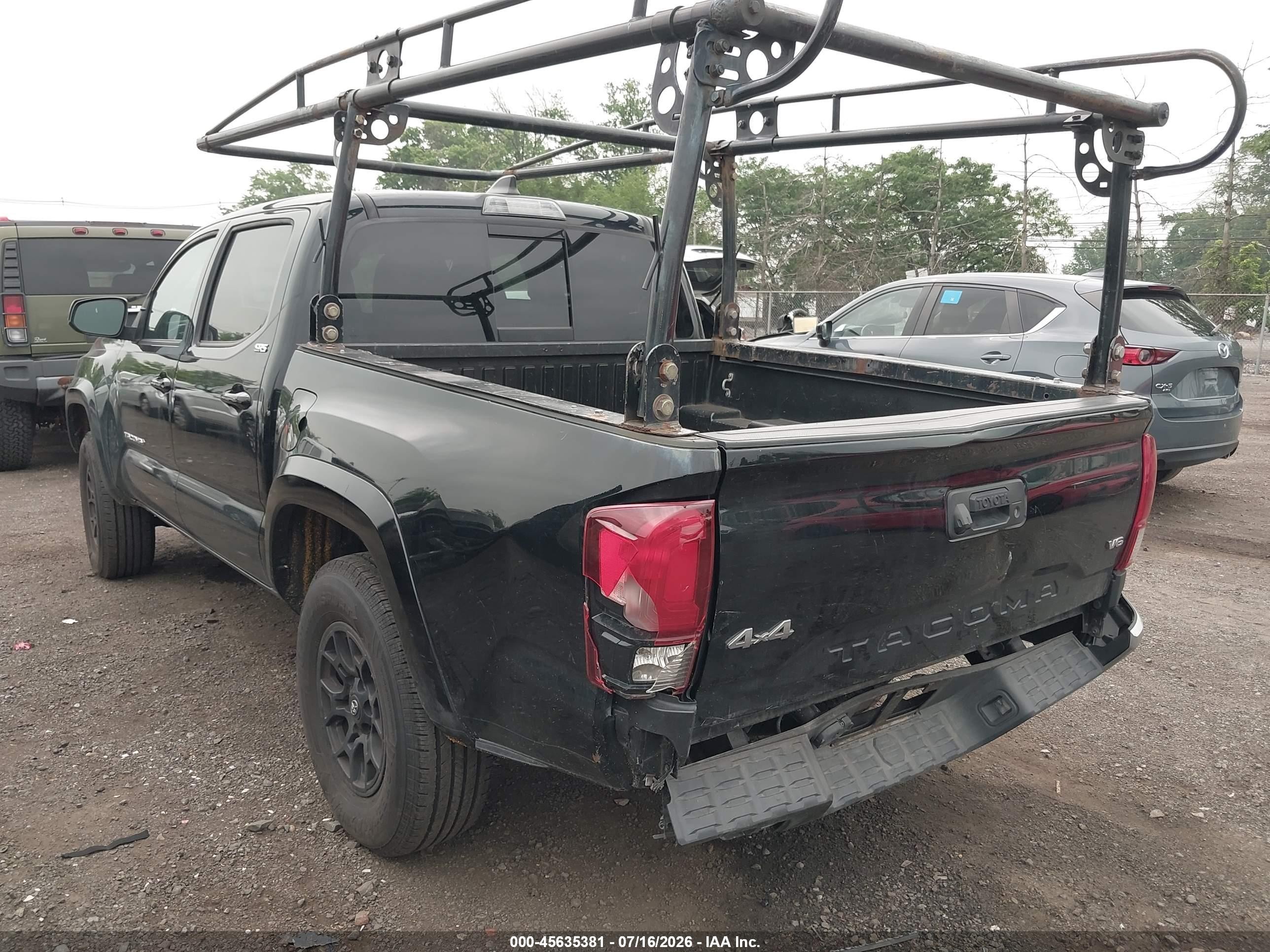 2022 Toyota Tacoma Sr5 V6 Black vin: 3TMCZ5AN3NM460459