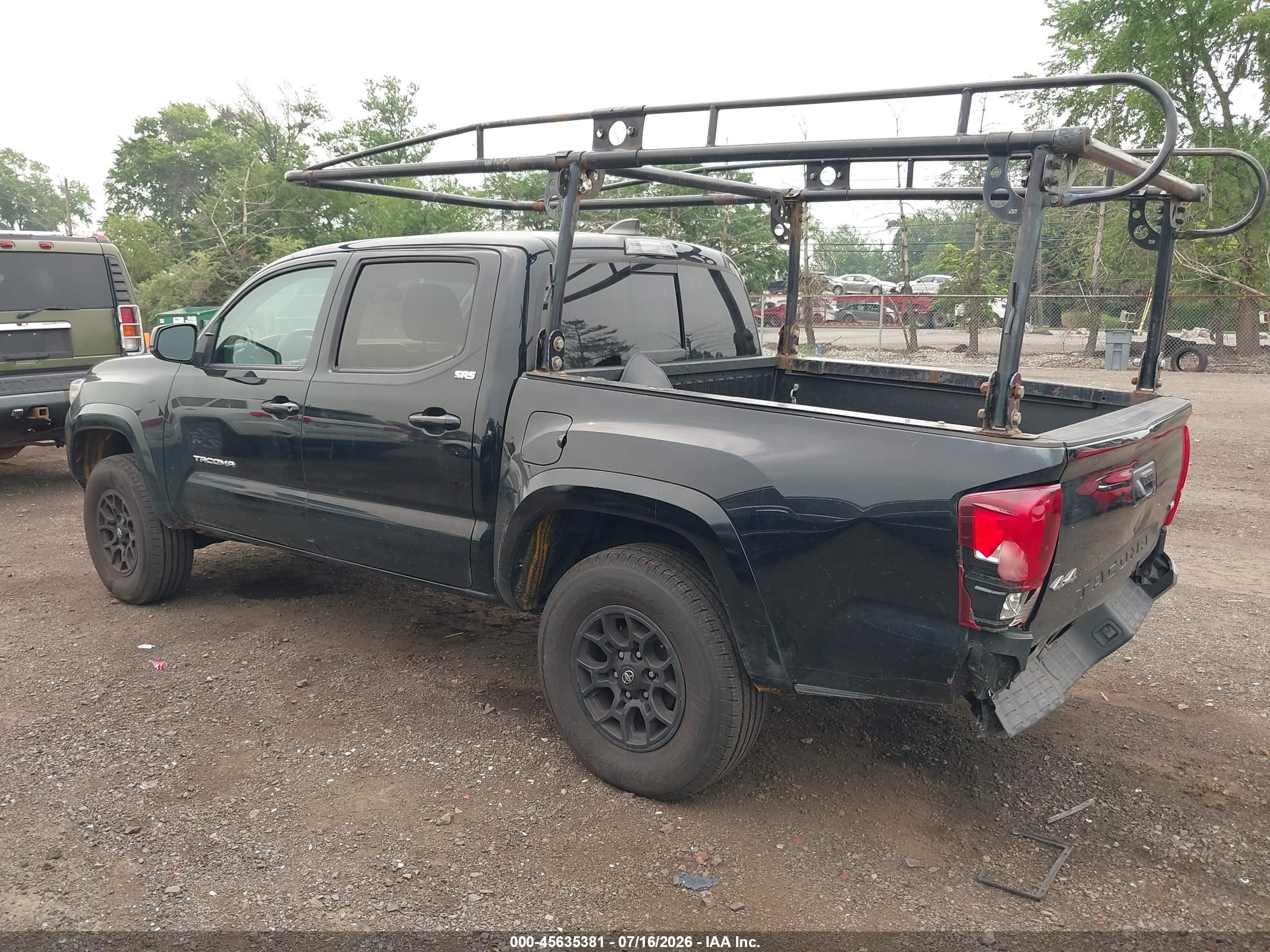 2022 Toyota Tacoma Sr5 V6 Black vin: 3TMCZ5AN3NM460459