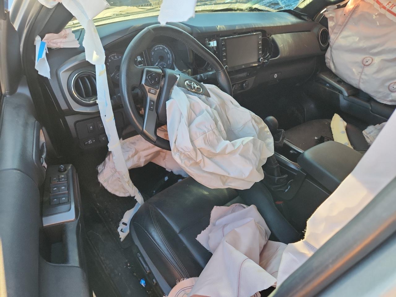 2023 Toyota Tacoma Trd Off-road Silver vin: 3TMCZ5AN4PM583870 Damage: Steering Wheel, Bent, Replacement Required