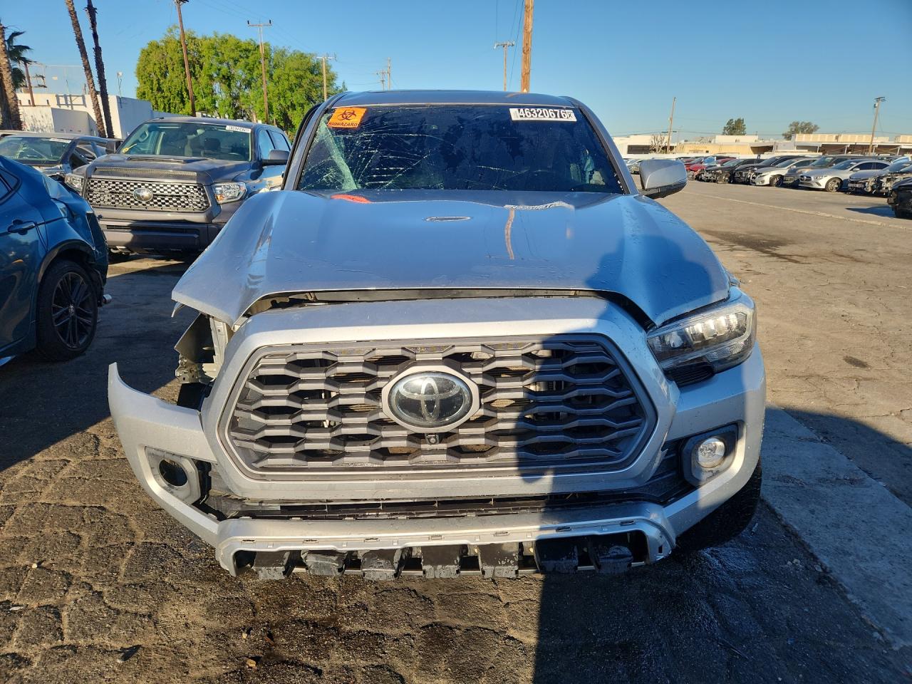 2023 Toyota Tacoma Trd Off-road Silver vin: 3TMCZ5AN4PM583870 Damage: Right Fog Lamp, Missing, Replacement Required