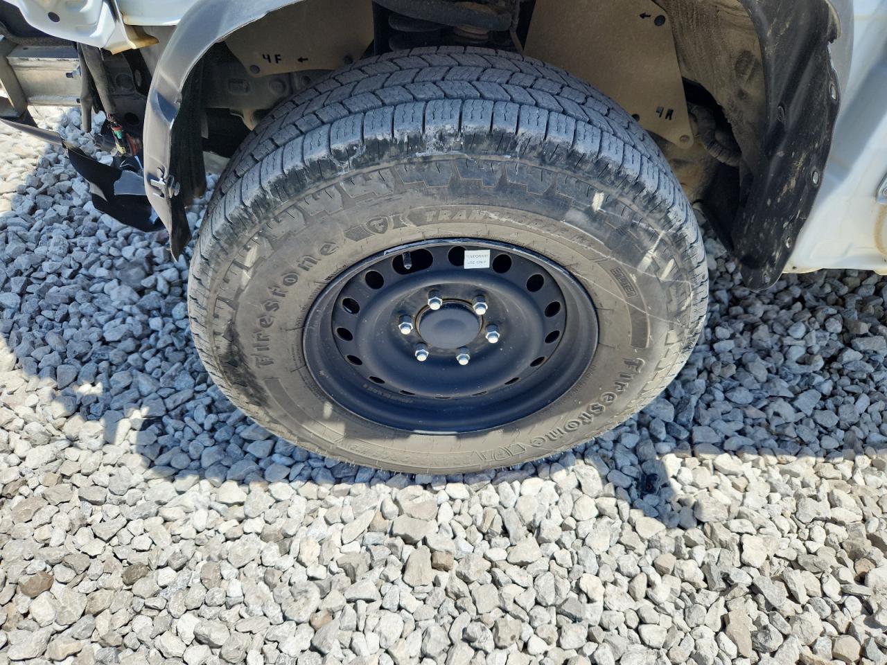 2023 Toyota Tacoma Sr V6 White vin: 3TMCZ5AN4PM652363 Damage: Left Front Wheel, Missing, Replacement Required