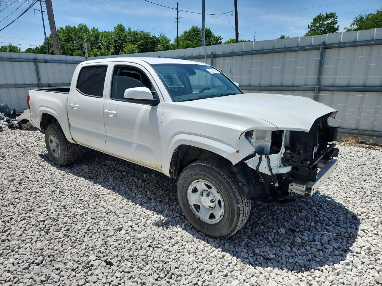 2023 Toyota Tacoma Sr V6 White vin: 3TMCZ5AN4PM652363 Damage: Right Front Fender, Dent(S) W/ Paint Dmg, > 12 Inches