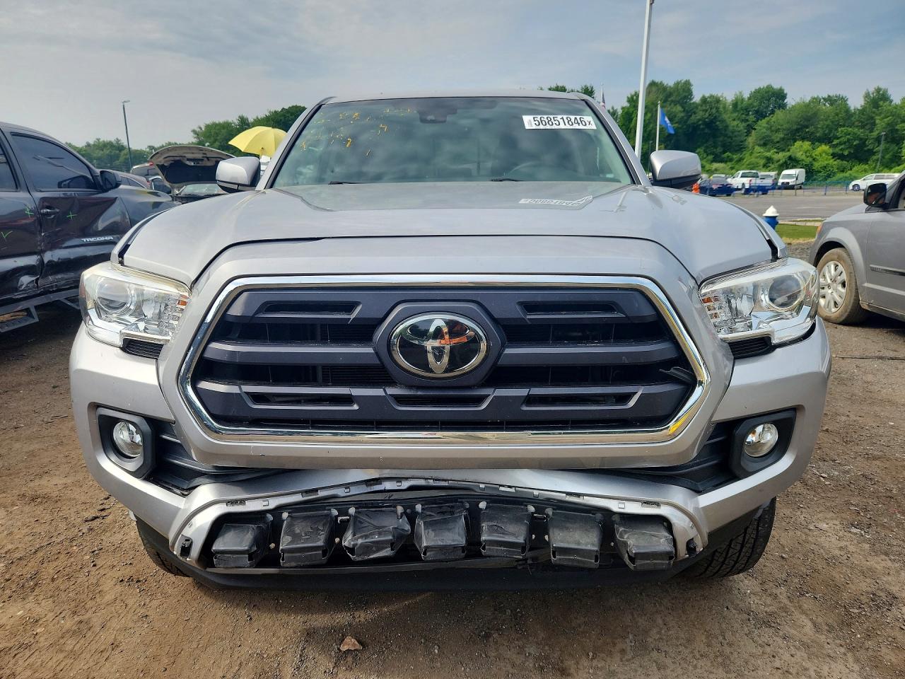 2019 Toyota Tacoma Sr5 V6 Silver vin: 3TMCZ5AN5KM242485