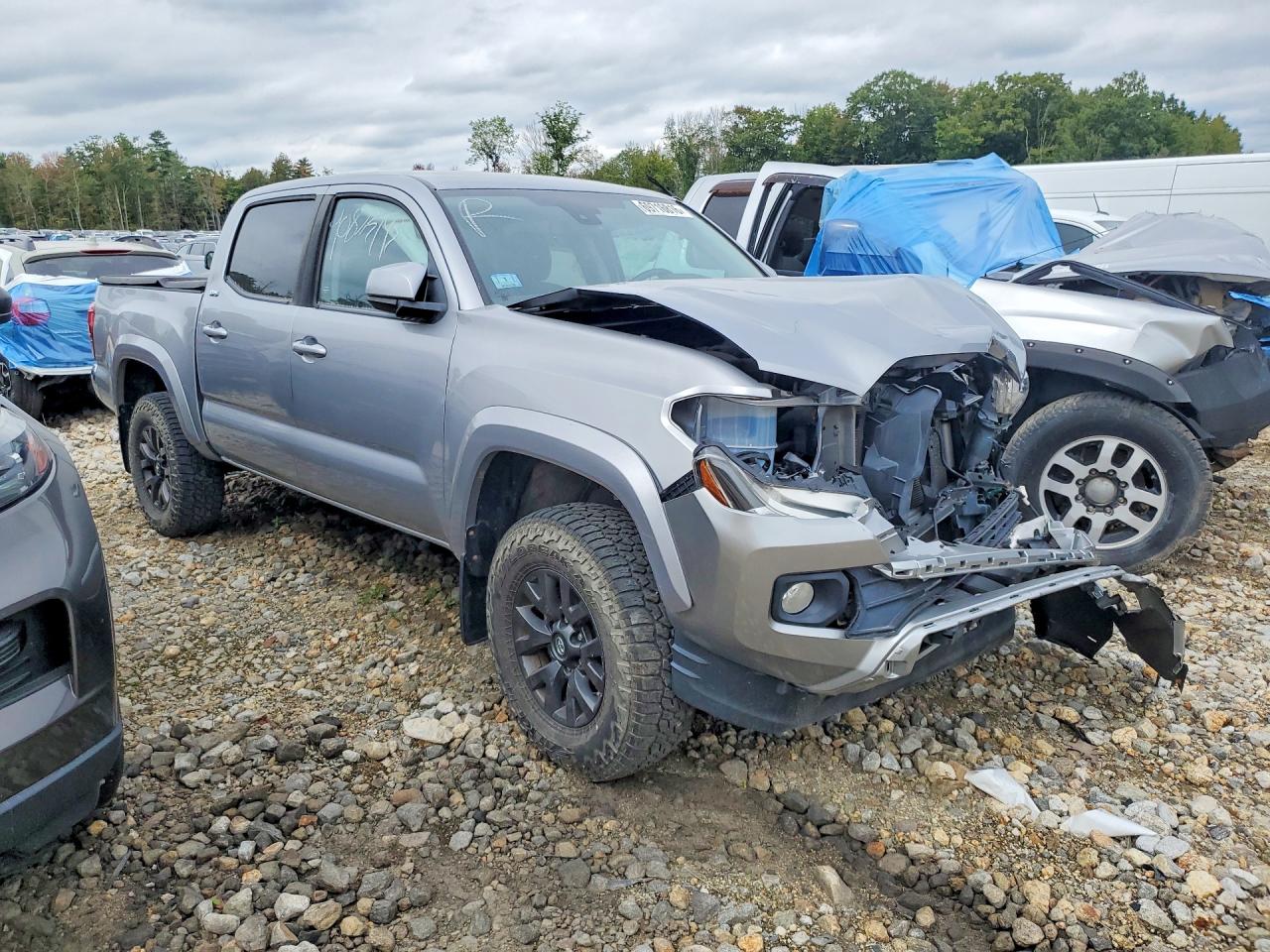 2021 Toyota Tacoma Sr5 V6 Silver vin: 3TMCZ5AN7MM382895