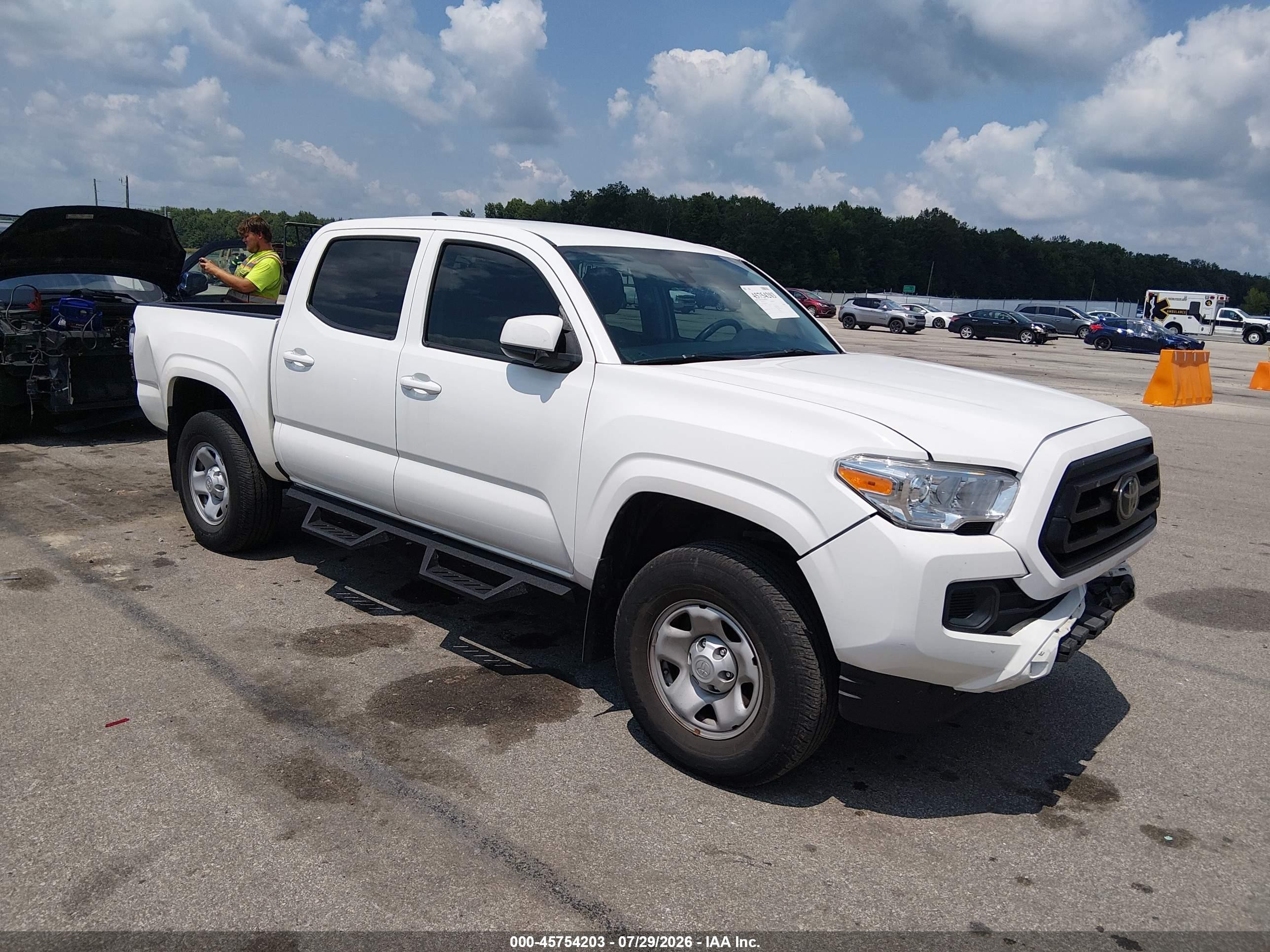 2021 Toyota Tacoma Sr V6 White vin: 3TMCZ5AN7MM409979
