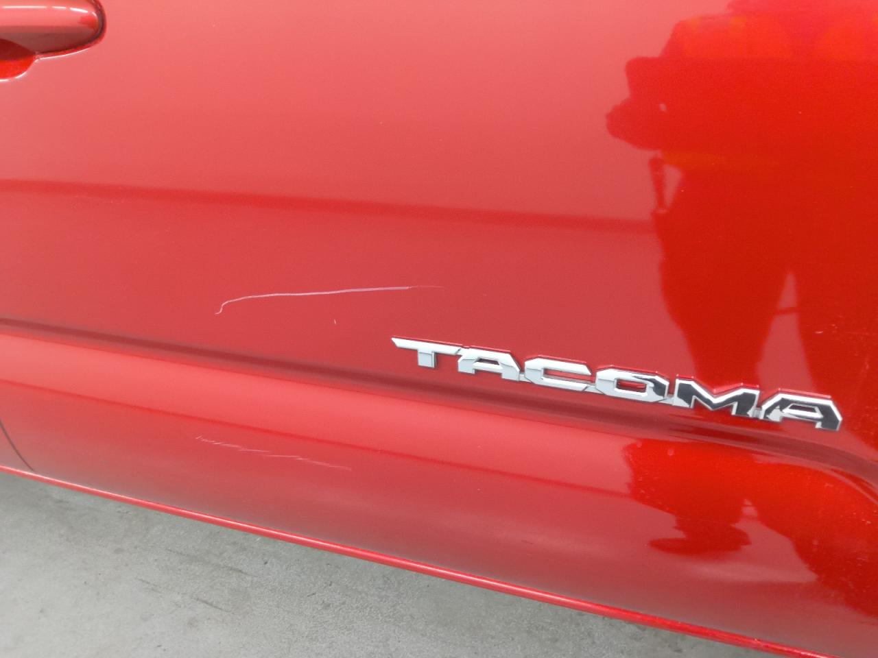 2019 Toyota Tacoma Sr5 V6 Red vin: 3TMCZ5AN8KM224451 Damage: Right Front Door, Heavy Scratch, 8 To 9 Inches