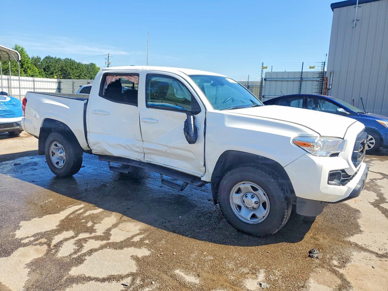 2021 Toyota Tacoma Sr V6 White vin: 3TMCZ5AN9MM416903