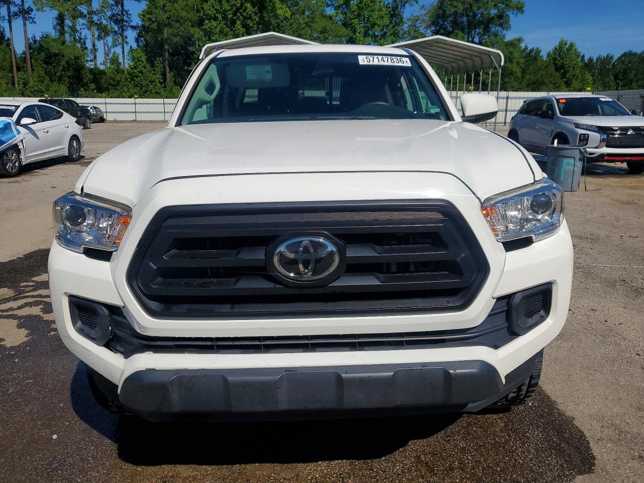 2021 Toyota Tacoma Sr V6 White vin: 3TMCZ5AN9MM416903