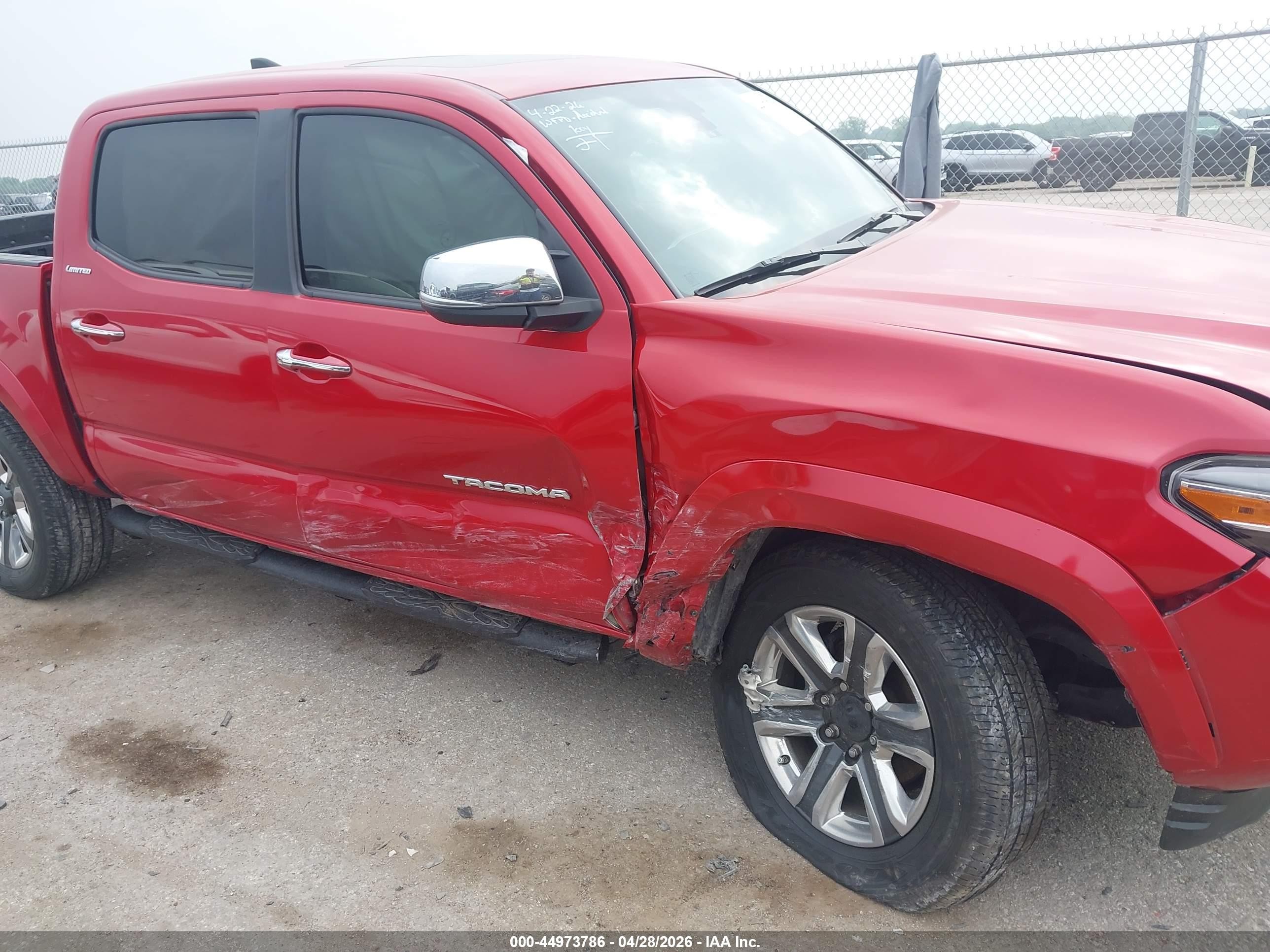 2018 Toyota Tacoma Limited Красный vin: 3TMGZ5AN7JM125023