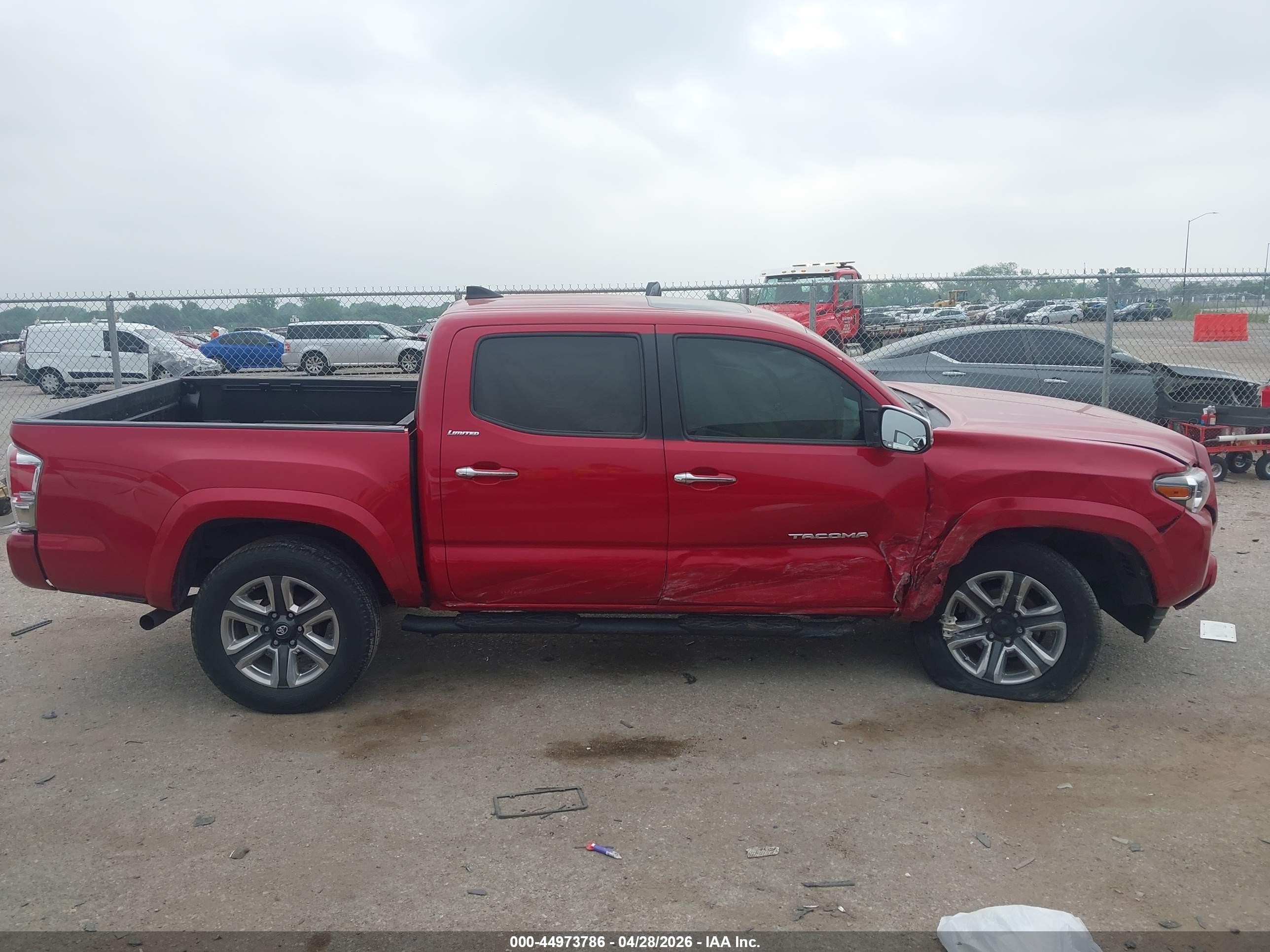 2018 Toyota Tacoma Limited Красный vin: 3TMGZ5AN7JM125023