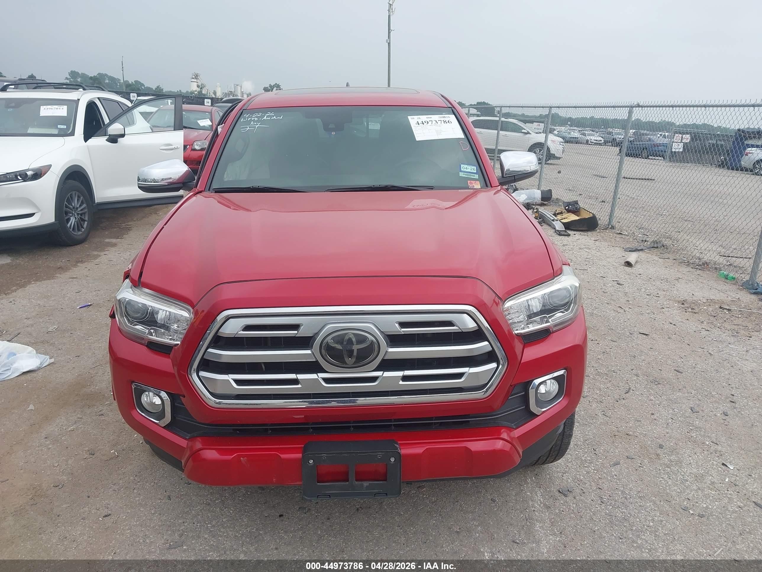 2018 Toyota Tacoma Limited Красный vin: 3TMGZ5AN7JM125023
