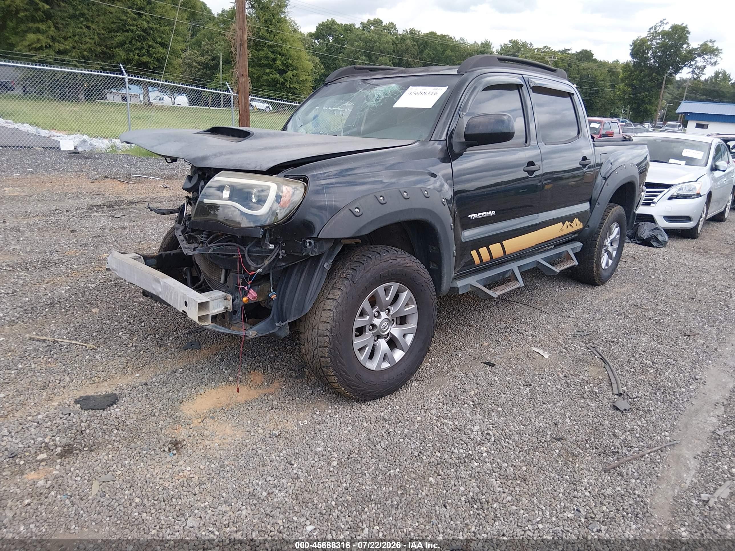 2011 Toyota Tacoma Prerunner V6 Black vin: 3TMJU4GN0BM110614